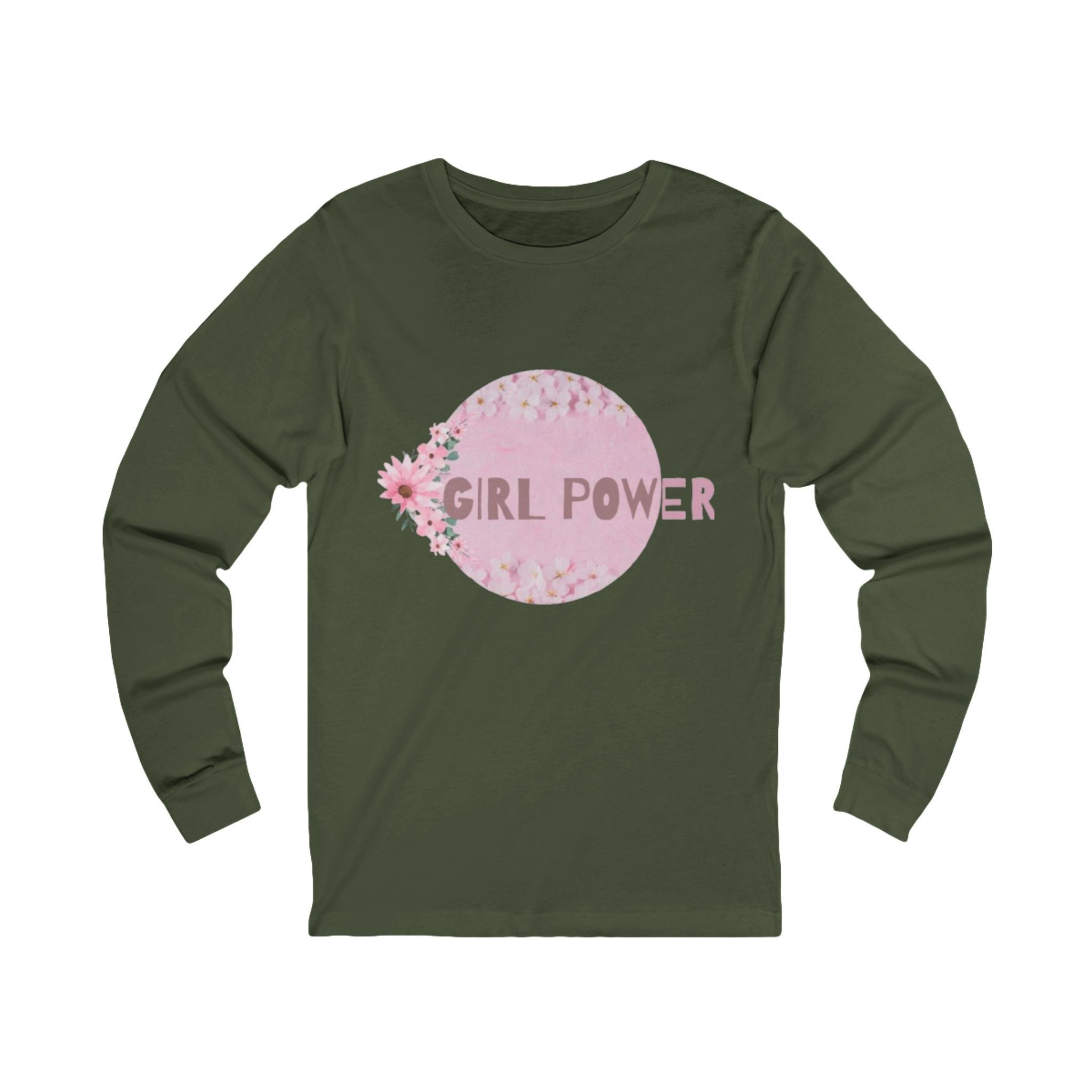 Empowered Women's Long Sleeve Tee, Girl Power Tee, Feminist Shirt, Spring Fashion, Gift for Her, Casual Wear