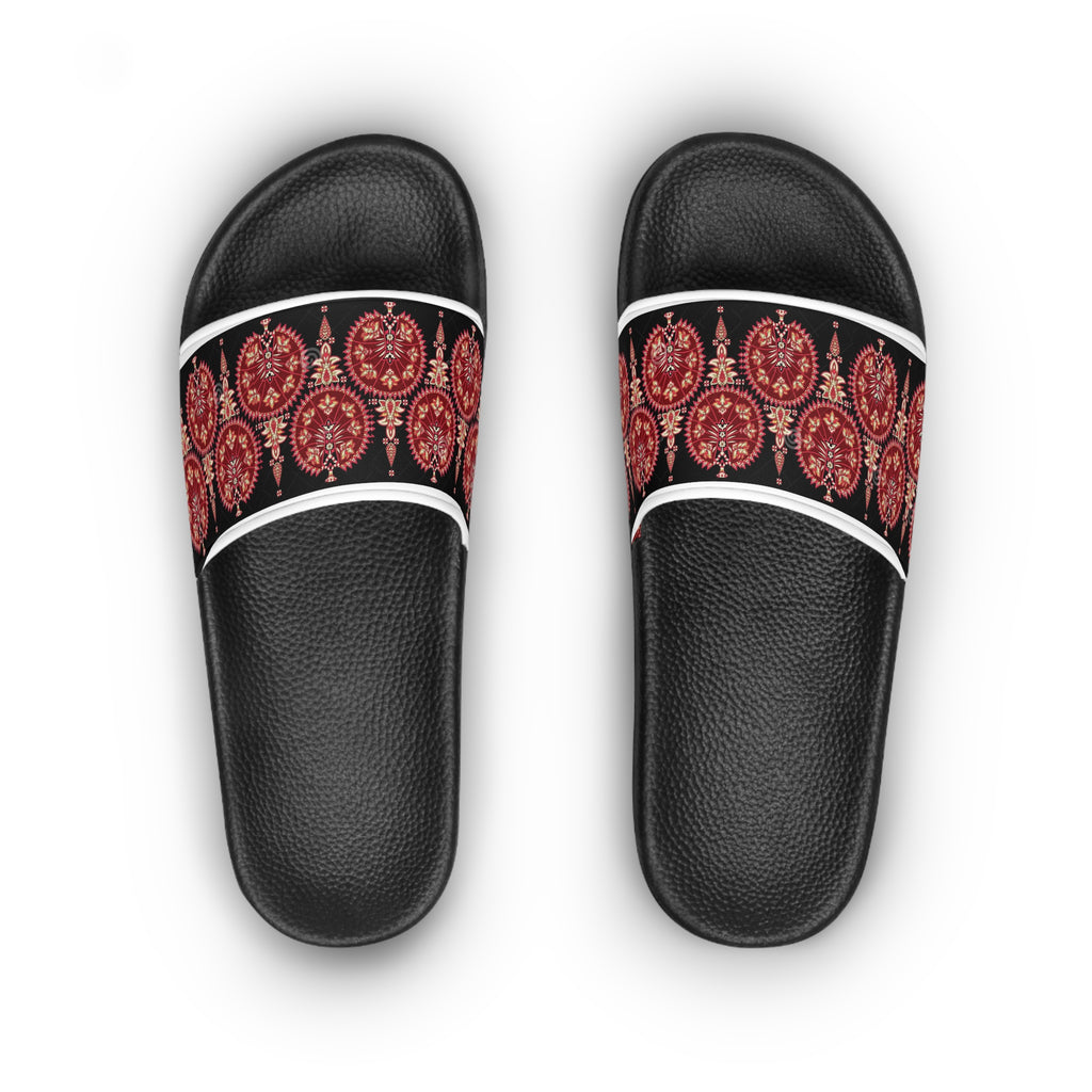 Bohemian Floral Women's Slide Sandals, Slip-On Shoes, Summer Footwear, Festival Sandals, Beach Shoes, Casual Wear