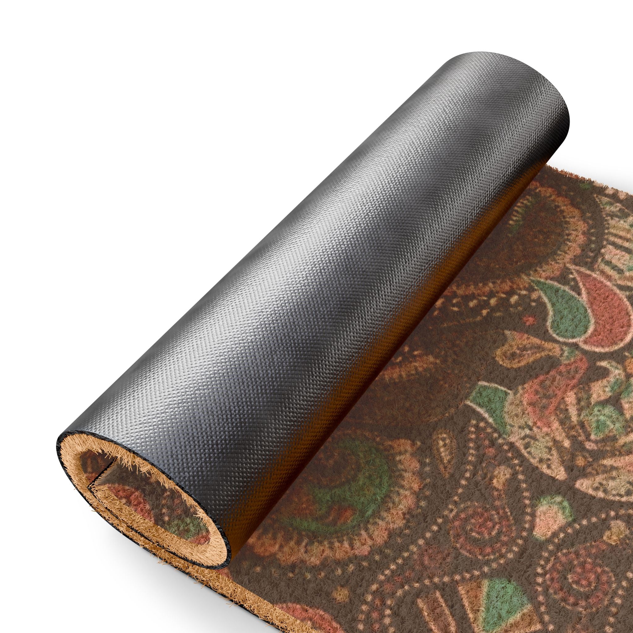 Paisley Pattern Coir Doormat — Rustic Autumn Front Door Mat