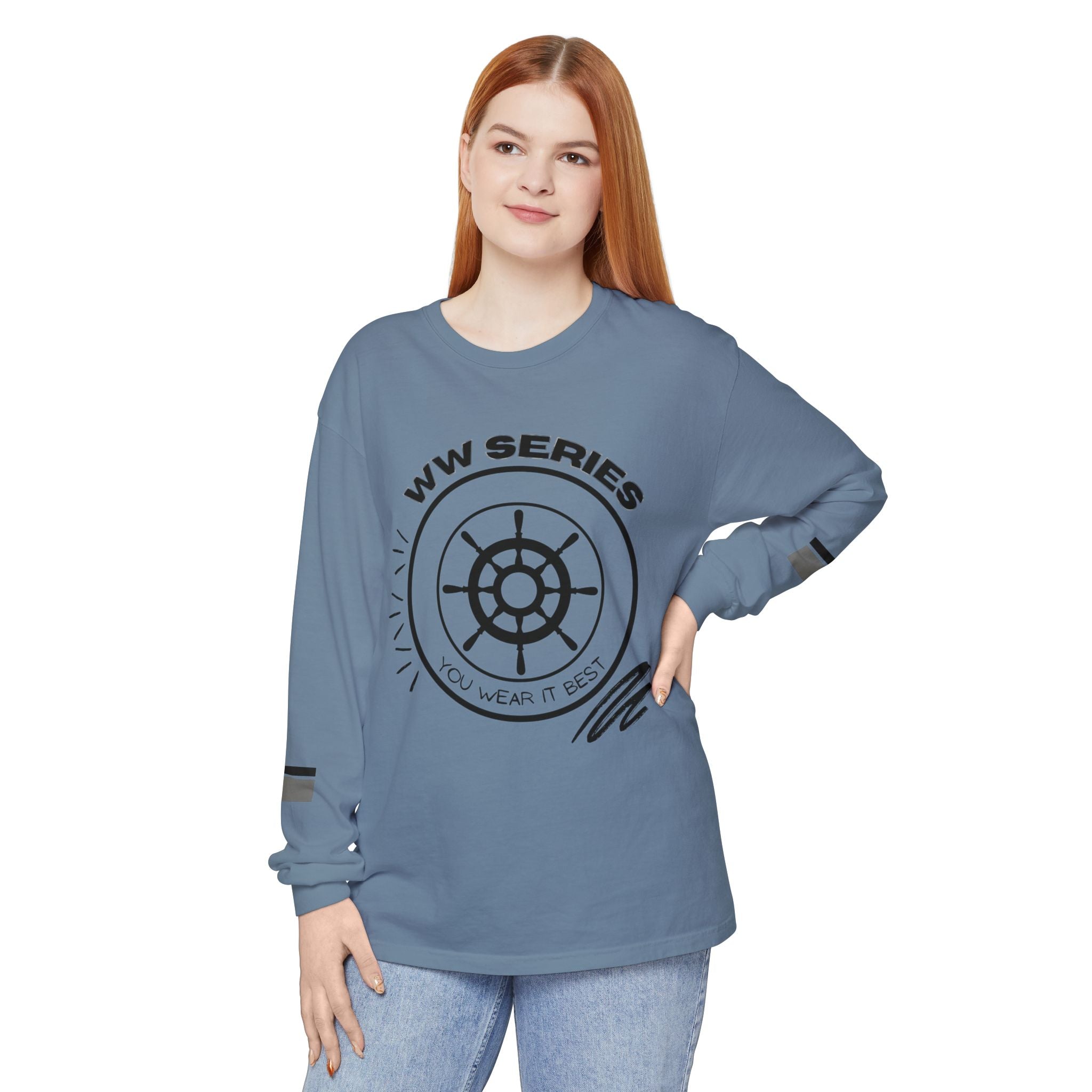 Stylish Unisex Long Sleeve Tee with WW Series Design, Casual Wear, Gift for Him/Her, Great for Parties, Summer Festivities