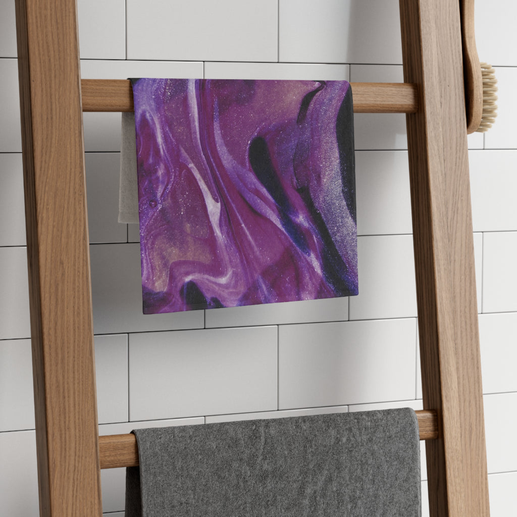 Purple Galaxy Rally Towel — 11x18 Swirl Sports & Fan Towel
