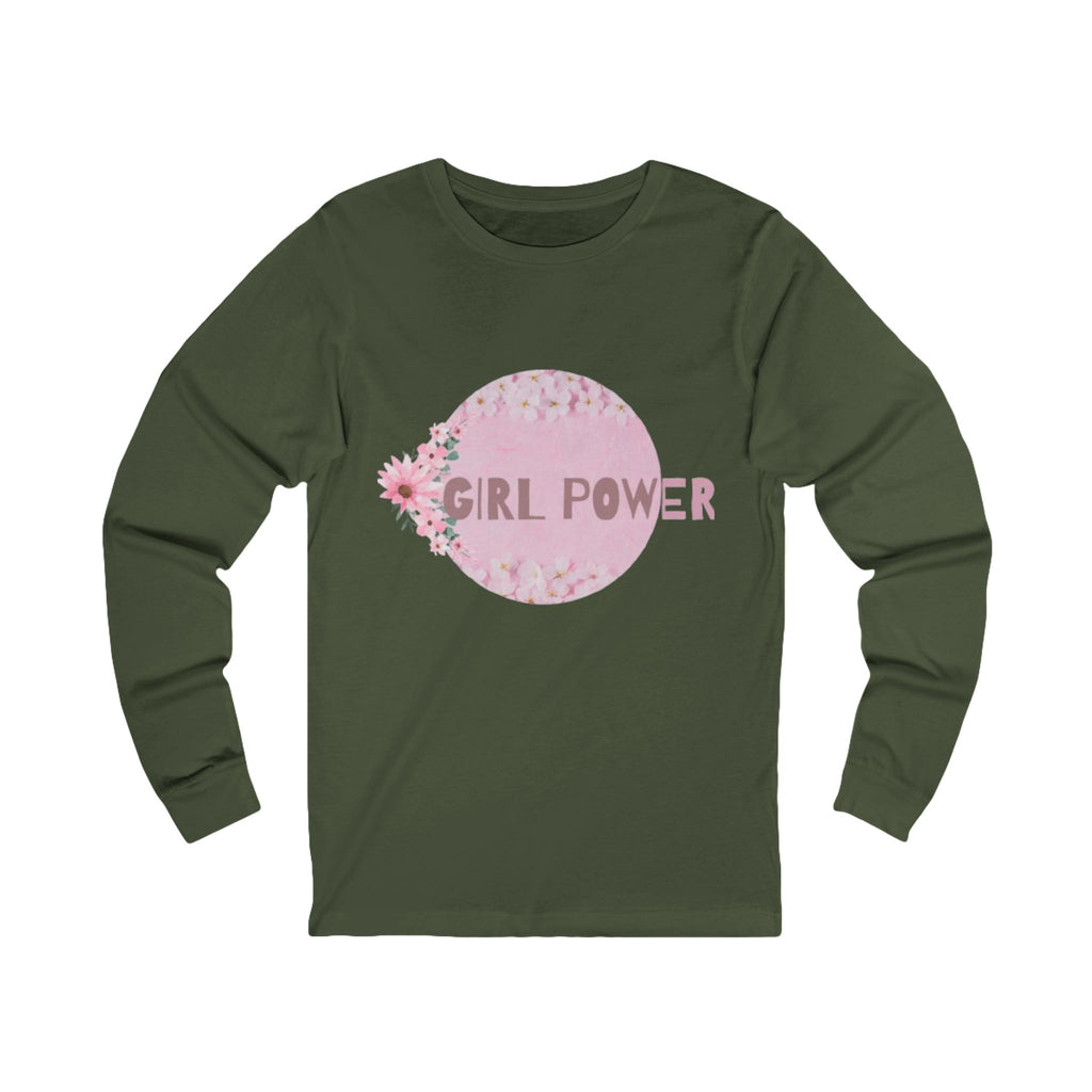 Empowered Women's Long Sleeve Tee, Girl Power Tee, Feminist Shirt, Spring Fashion, Gift for Her, Casual Wear