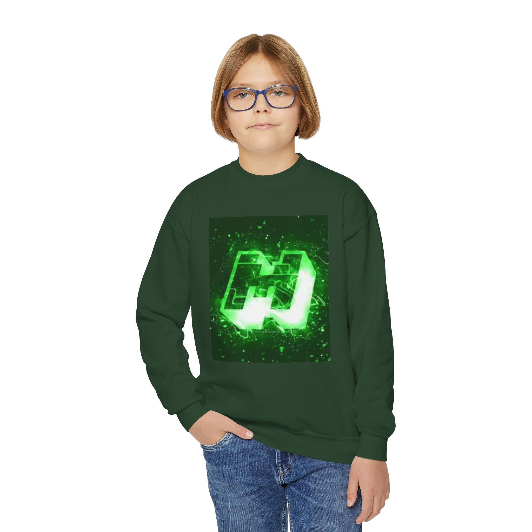 Glow-in-the-Dark Youth Crewneck Sweatshirt
