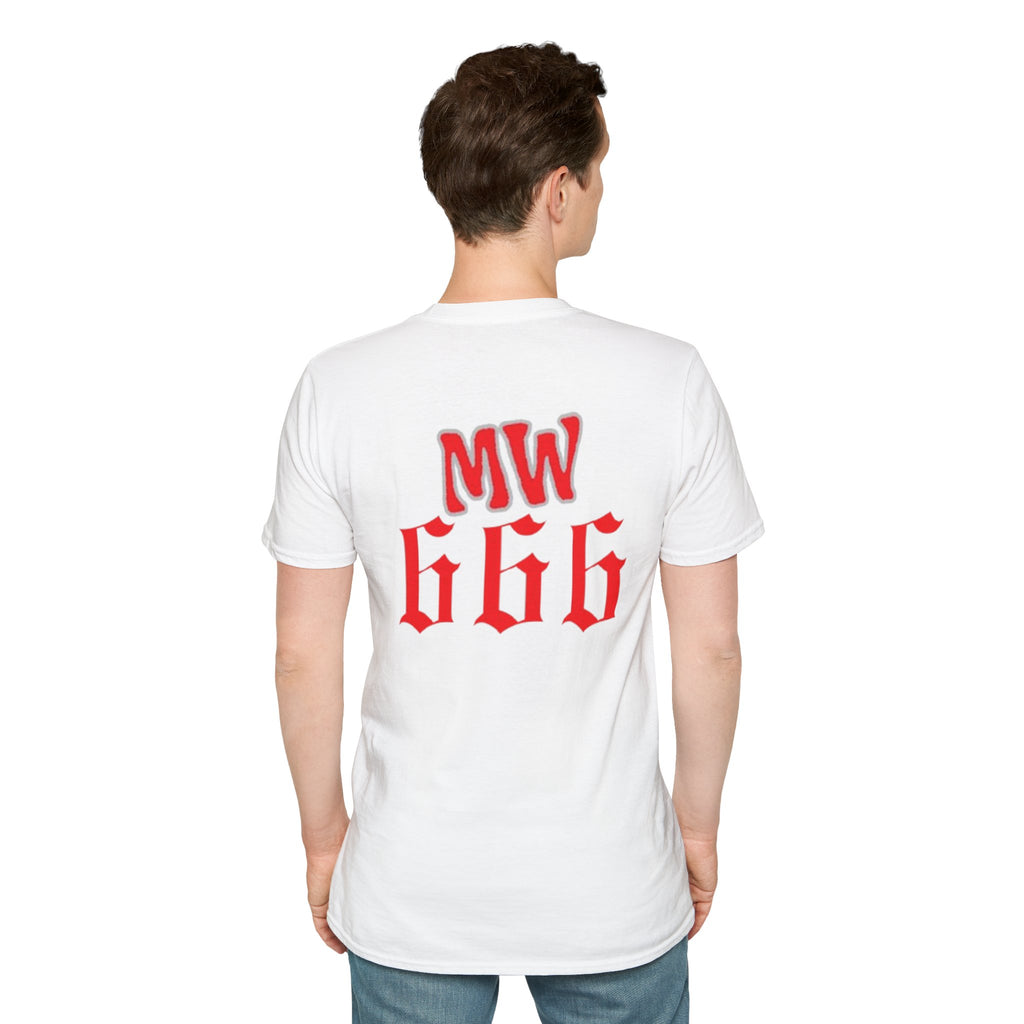 Unisex Graphic T-Shirt - Red 666 Design, Perfect for Edgy Streetwear