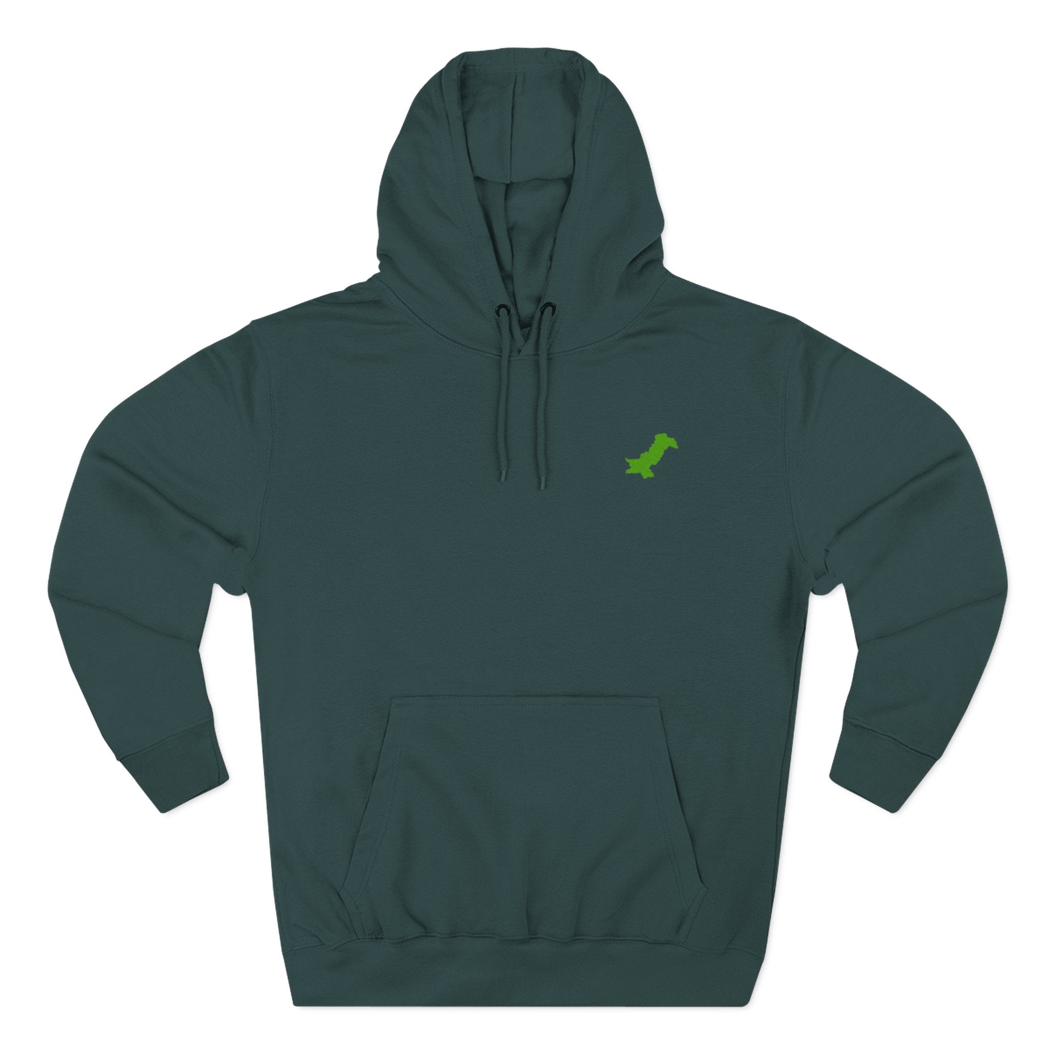 Minimal Green Dachshund Hoodie — Small Chest Dog Silhouette Sweatshirt