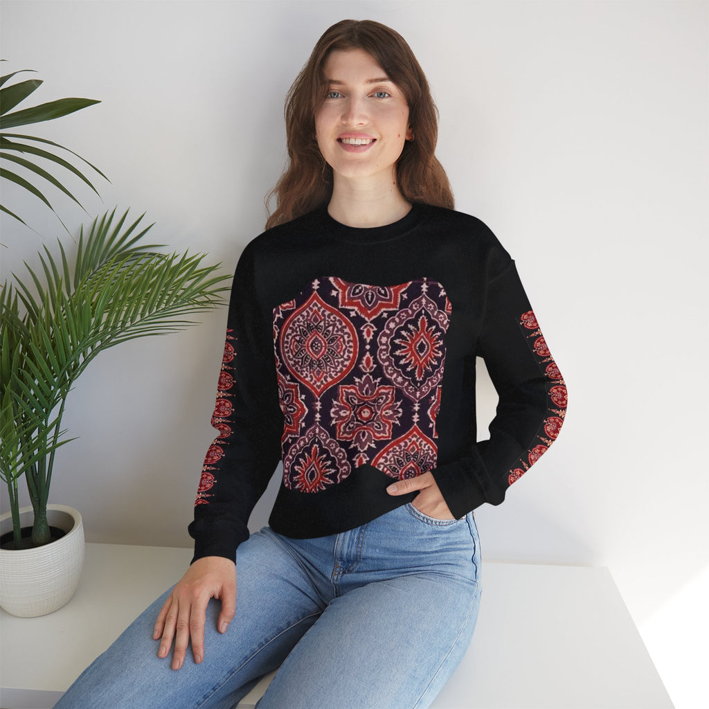 Stylish Boho Crewneck Sweatshirt - Cozy Layer, Unisex Fashion, Fall Essential, Unique Gift, Casual Lifestyle