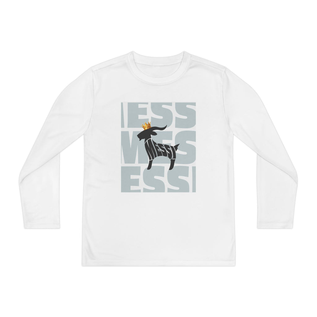 Youth Soccer Themed Long Sleeve Tee, Perfect for Sports Days & Birthdays, G.O.A.T. Inspired Shirt, Kid's Athletic Wear, Soccer Fan [...]