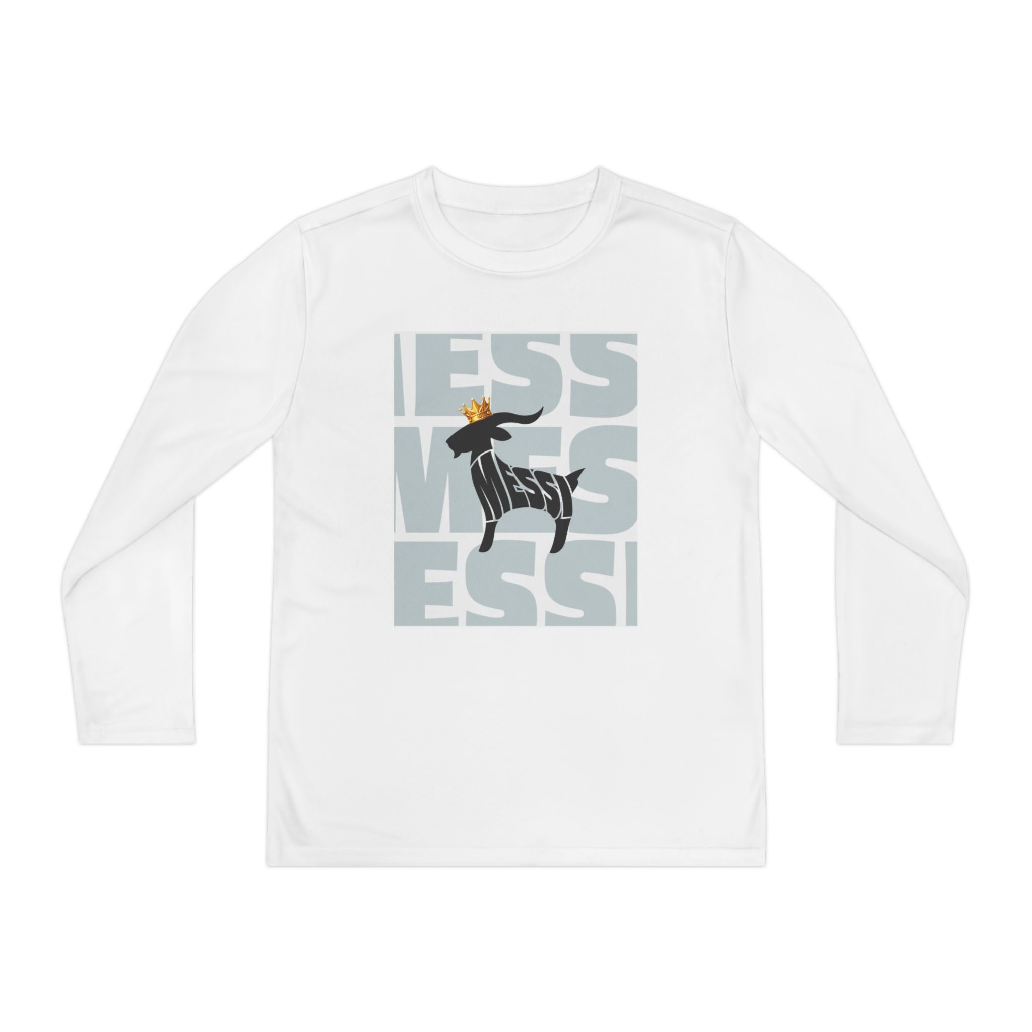 Youth Soccer Themed Long Sleeve Tee, Perfect for Sports Days & Birthdays, G.O.A.T. Inspired Shirt, Kid's Athletic Wear, Soccer Fan [...]