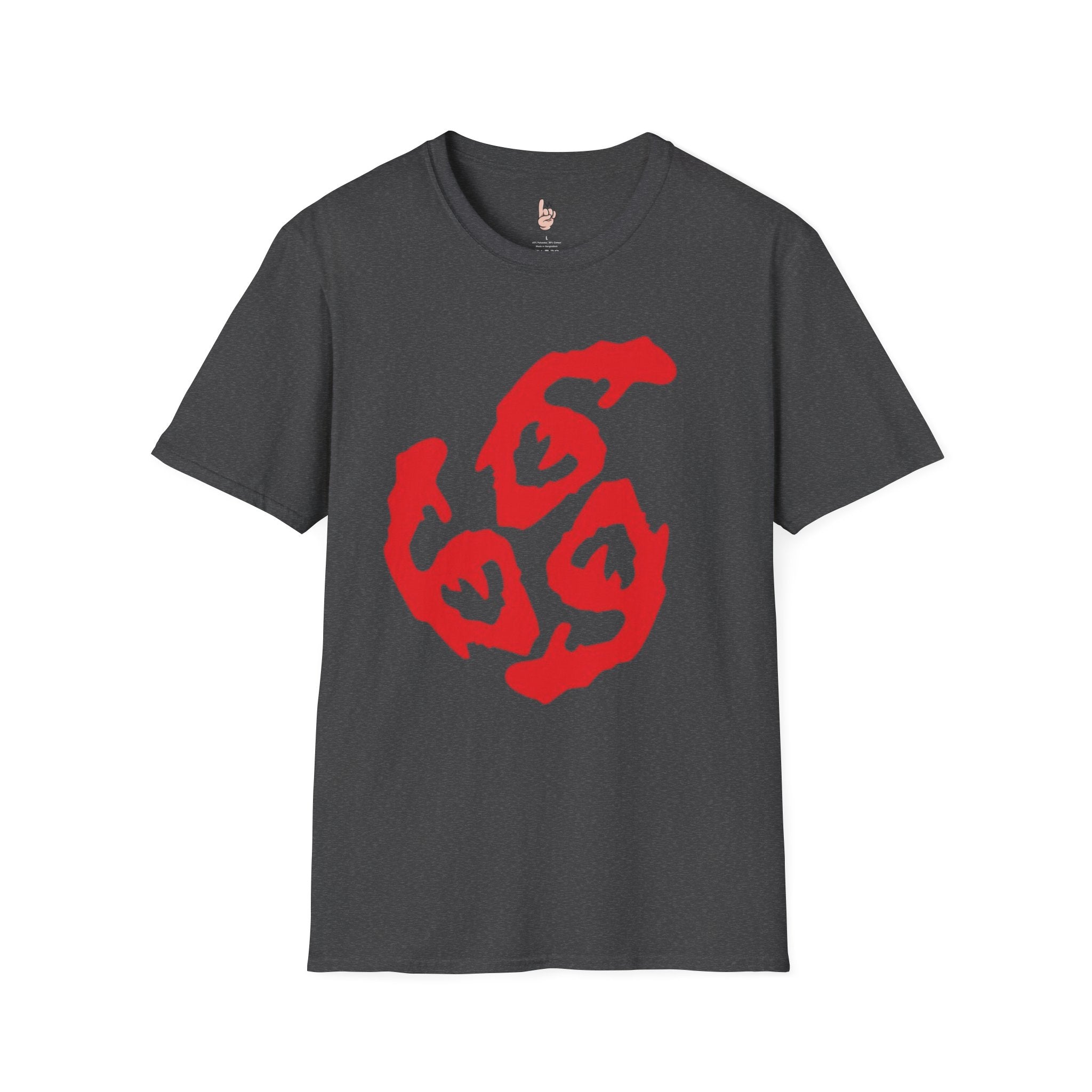 Unisex Graphic T-Shirt - Red 666 Design, Perfect for Edgy Streetwear