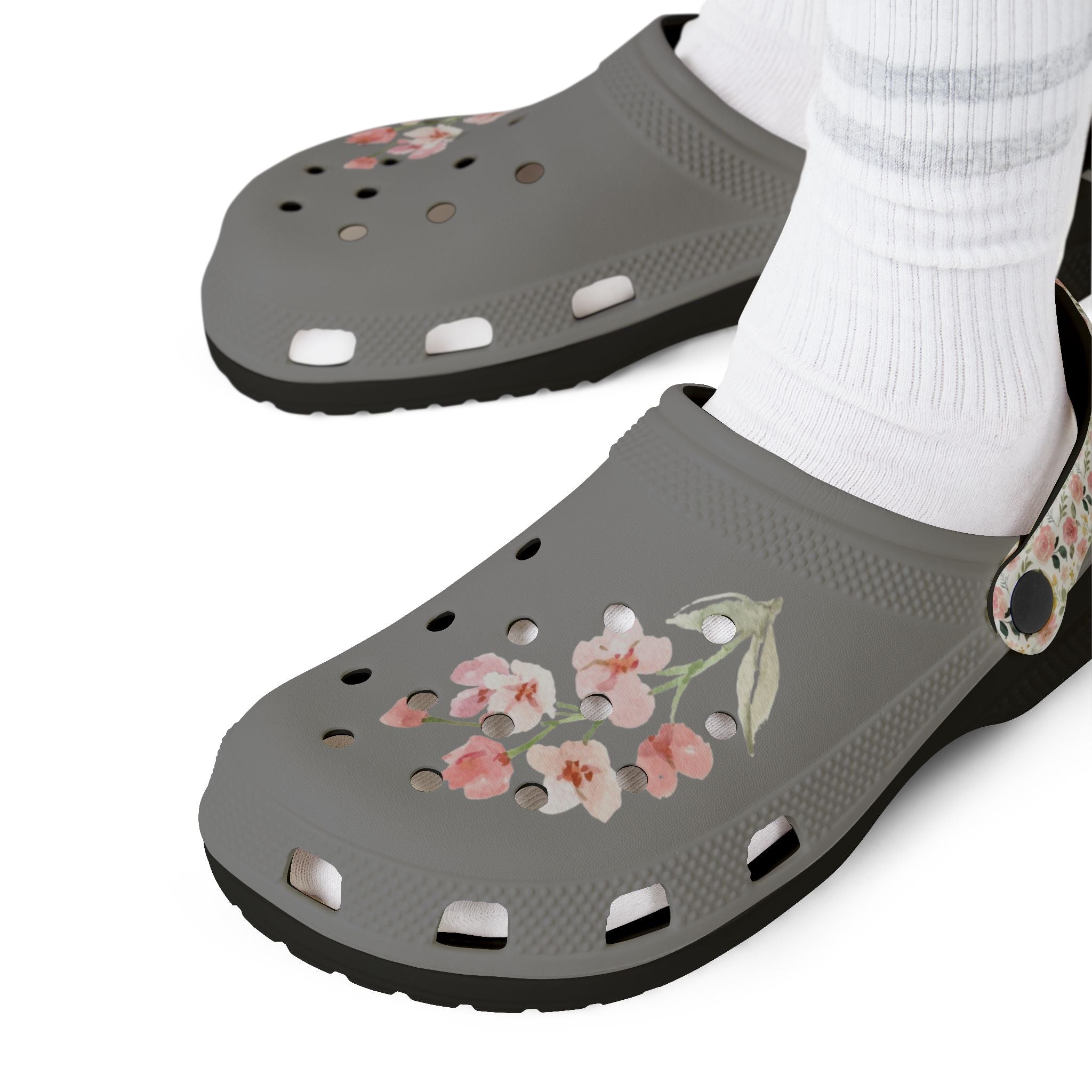 Floral EVA Foam Clogs - Comfortable Slip-On Shoes for Spring and Summer Adventures