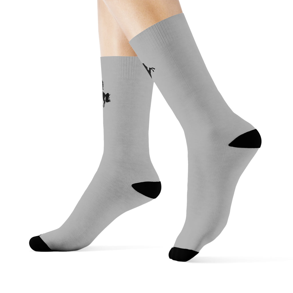 Unicorn & Rabbit Crew Socks — Whimsical Minimalist Animal Crew Socks