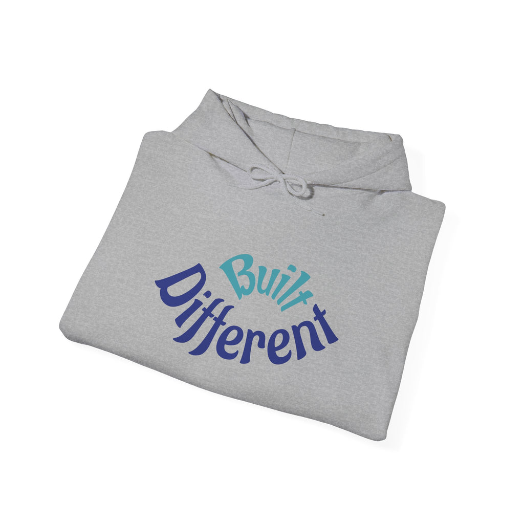 Unisex Heavy Blend Hooded Sweatshirt - Built Different, Cozy Hoodie, Trendy Sweatshirt, Gift for Him/Her, Casual Lounge Wear, Streetwear