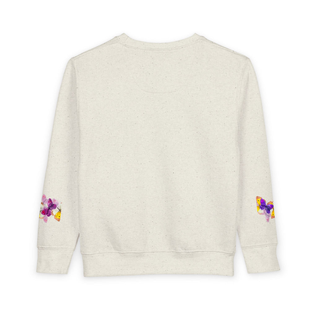 Toddler Sweatshirt — Orange Monarch Butterfly Crewneck (Cute Kids Nature Top)