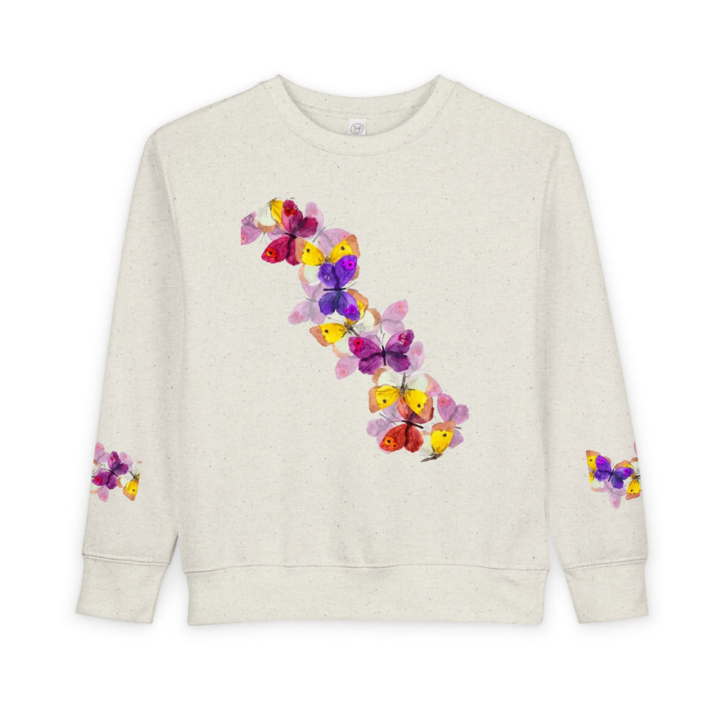 Toddler Sweatshirt — Orange Monarch Butterfly Crewneck (Cute Kids Nature Top)