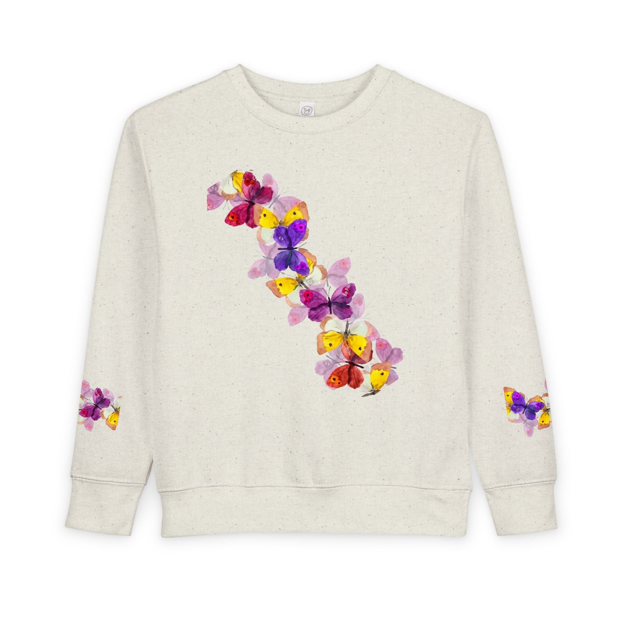 Toddler Sweatshirt — Orange Monarch Butterfly Crewneck (Cute Kids Nature Top)