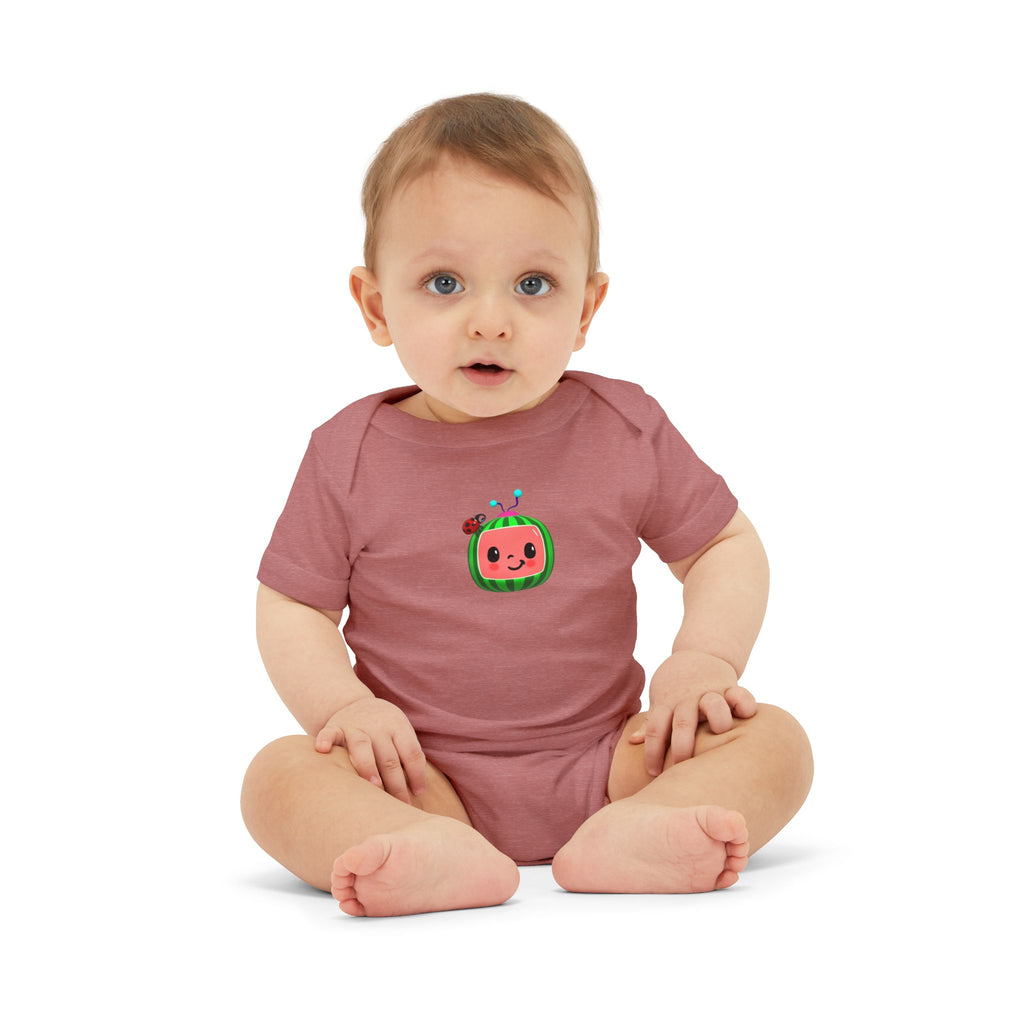 Cute Watermelon-Themed Infant Jersey One Piece