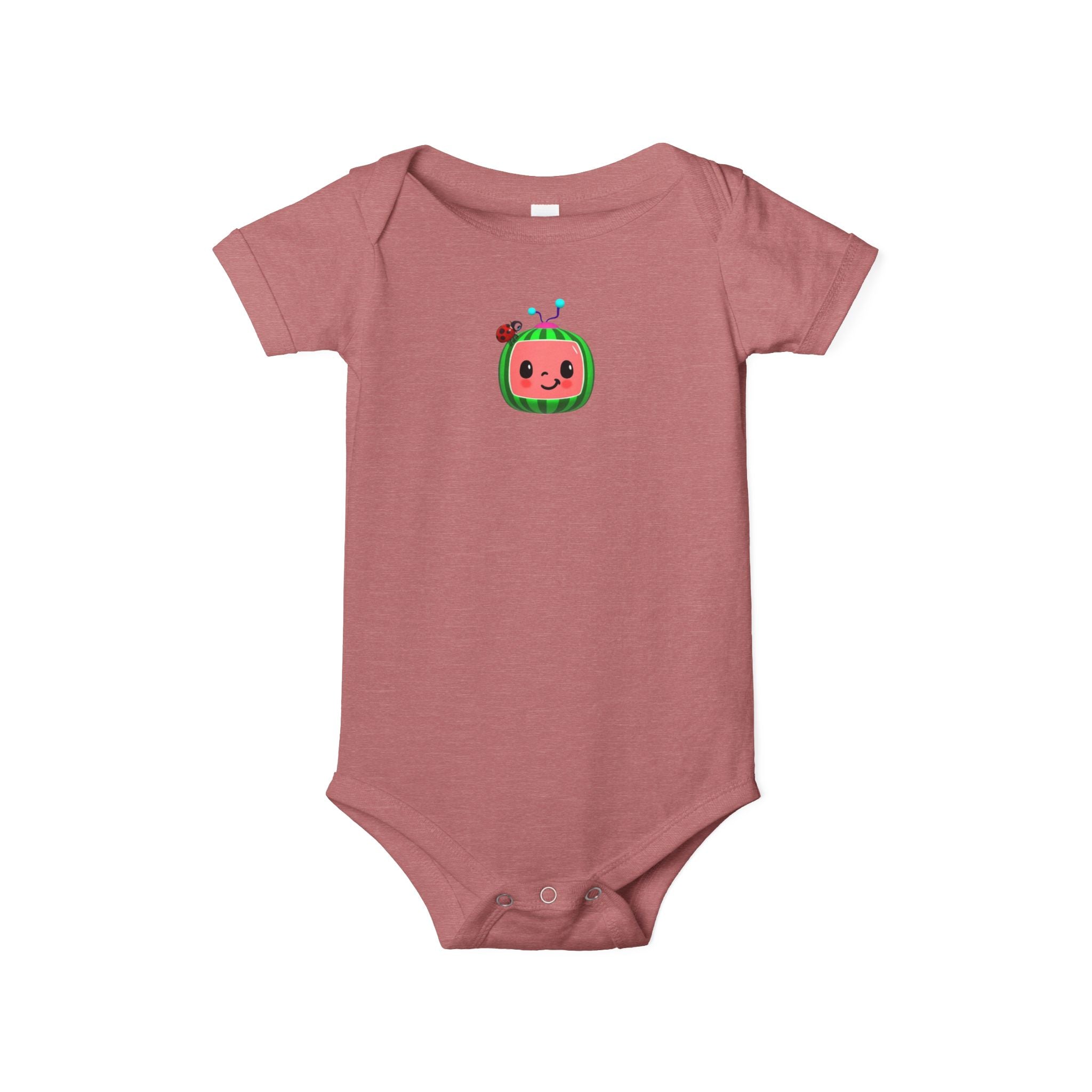 Cute Watermelon-Themed Infant Jersey One Piece