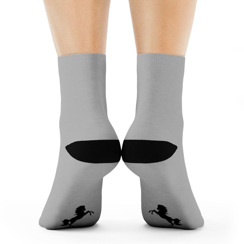 Unicorn & Rabbit Crew Socks — Whimsical Minimalist Animal Crew Socks