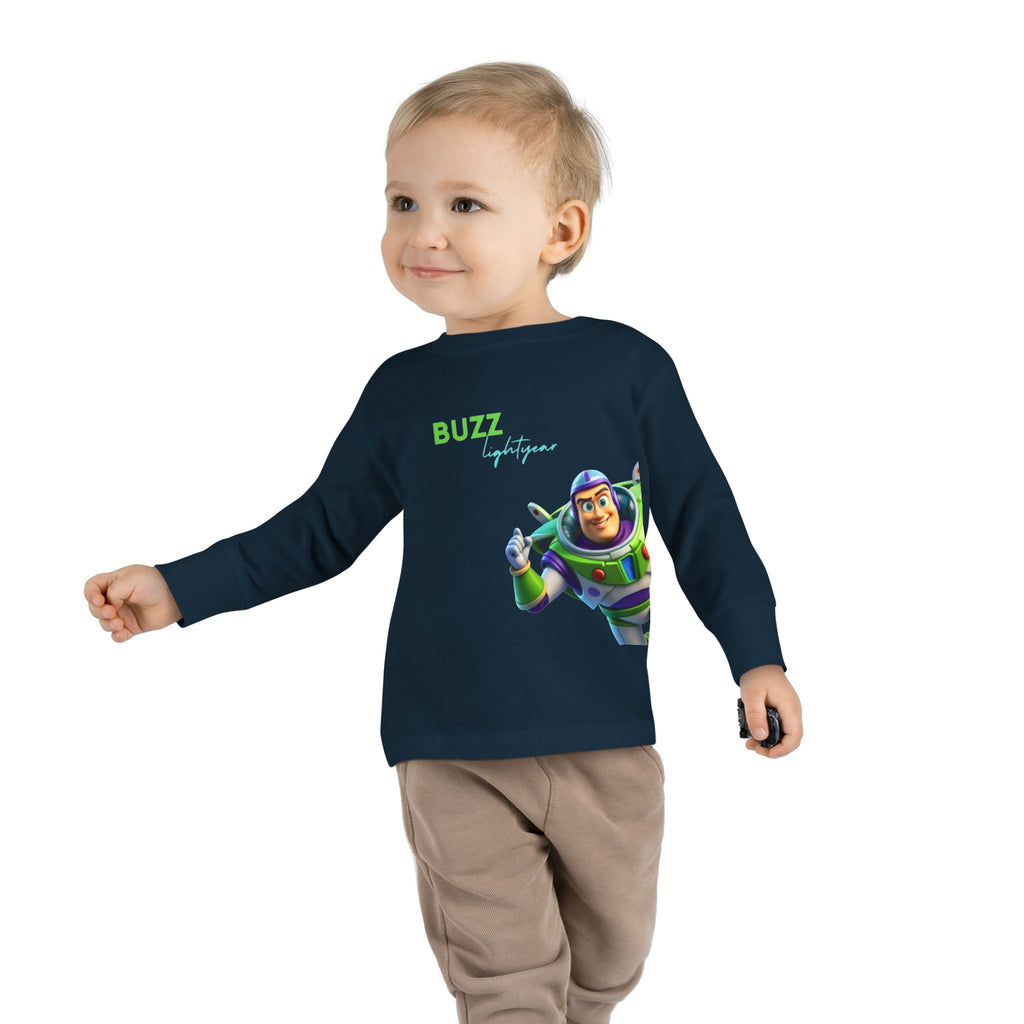 Buzz Lightyear Toddler Long Sleeve Tee – Space Ranger Graphic Shirt