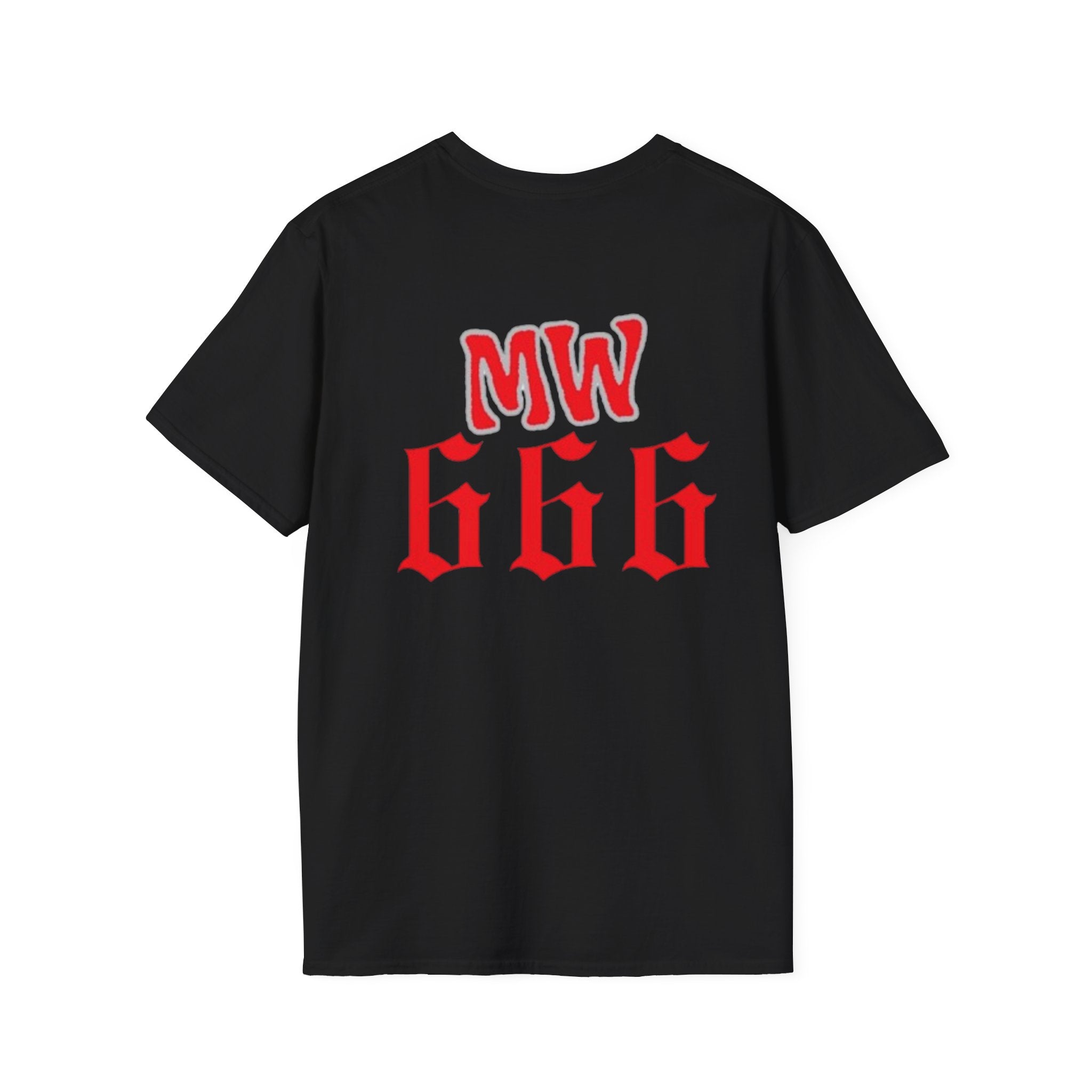 Unisex Graphic T-Shirt - Red 666 Design, Perfect for Edgy Streetwear