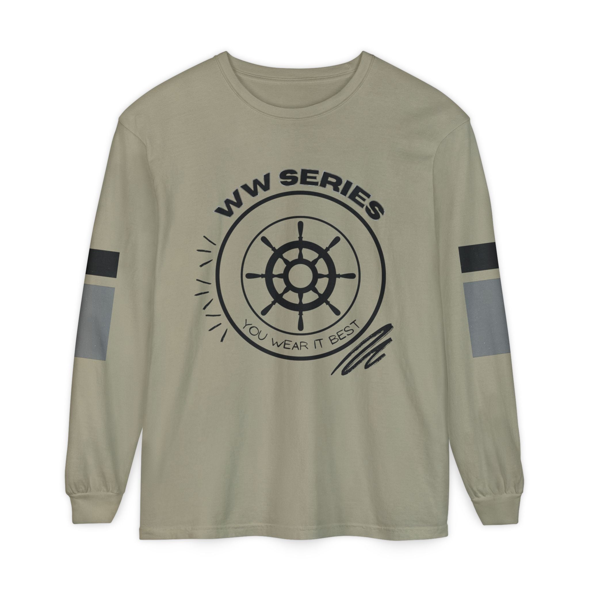 Stylish Unisex Long Sleeve Tee with WW Series Design, Casual Wear, Gift for Him/Her, Great for Parties, Summer Festivities