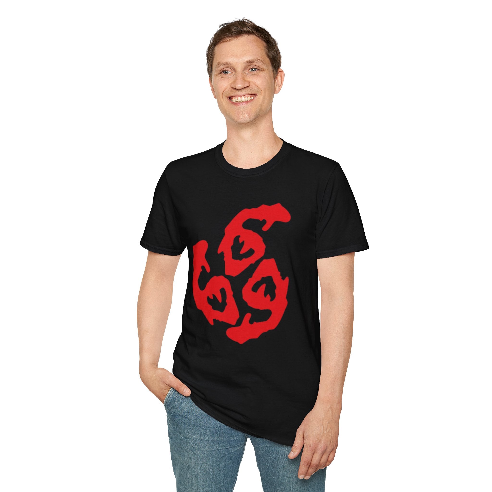 Unisex Graphic T-Shirt - Red 666 Design, Perfect for Edgy Streetwear