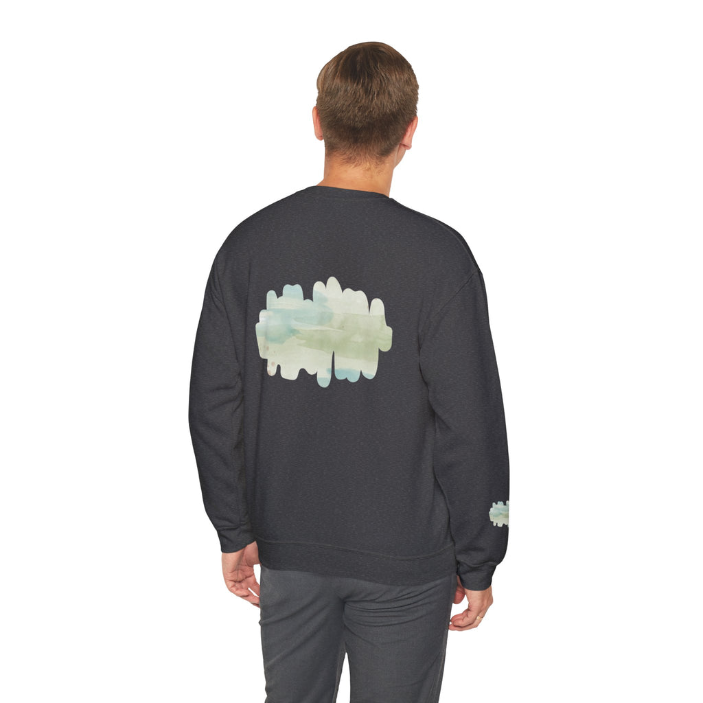Chic Watercolor Crewneck Sweatshirt - Cozy Fashion, Unisex Design