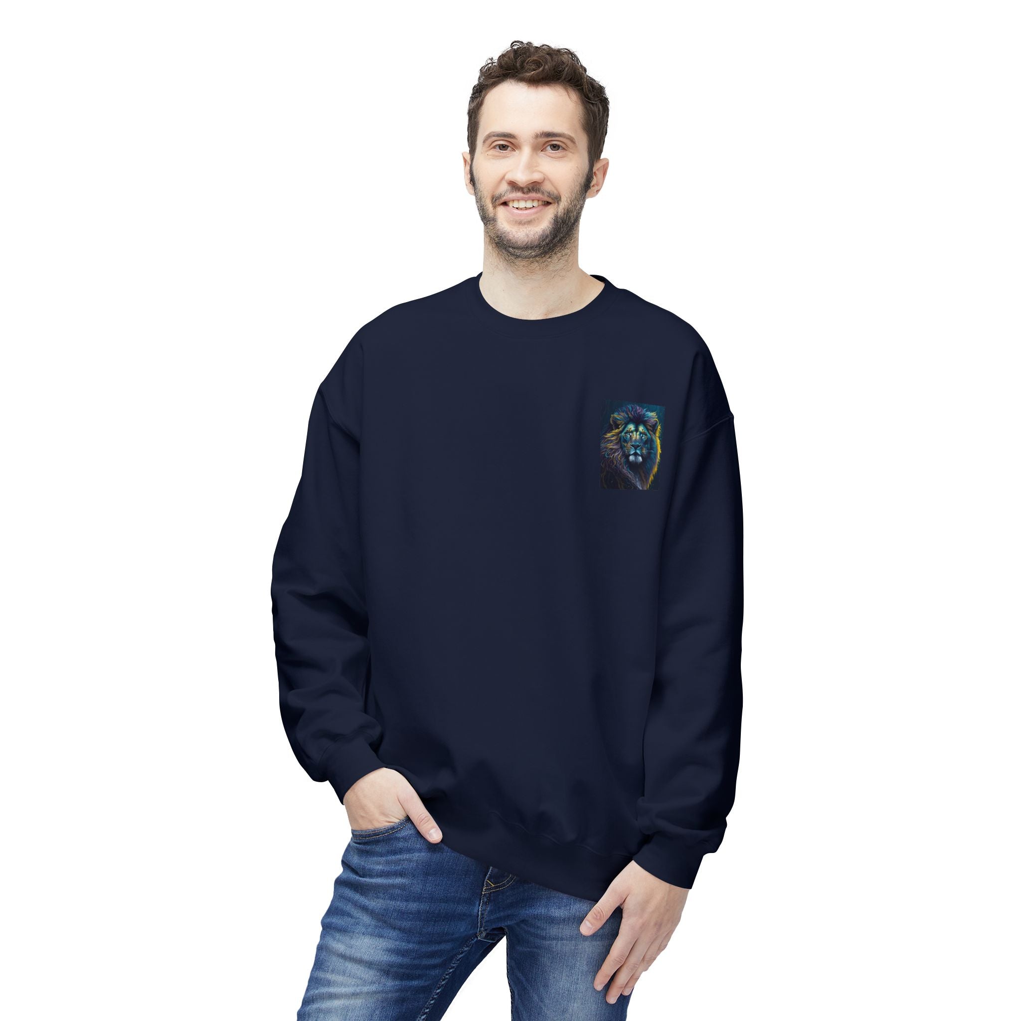 Vibrant Lion Crewneck Sweatshirt, Cozy Fleece Sweatshirt for Animal Lovers, Gift for Wildlife Enthusiasts, Stylish Casual Wear, [...]