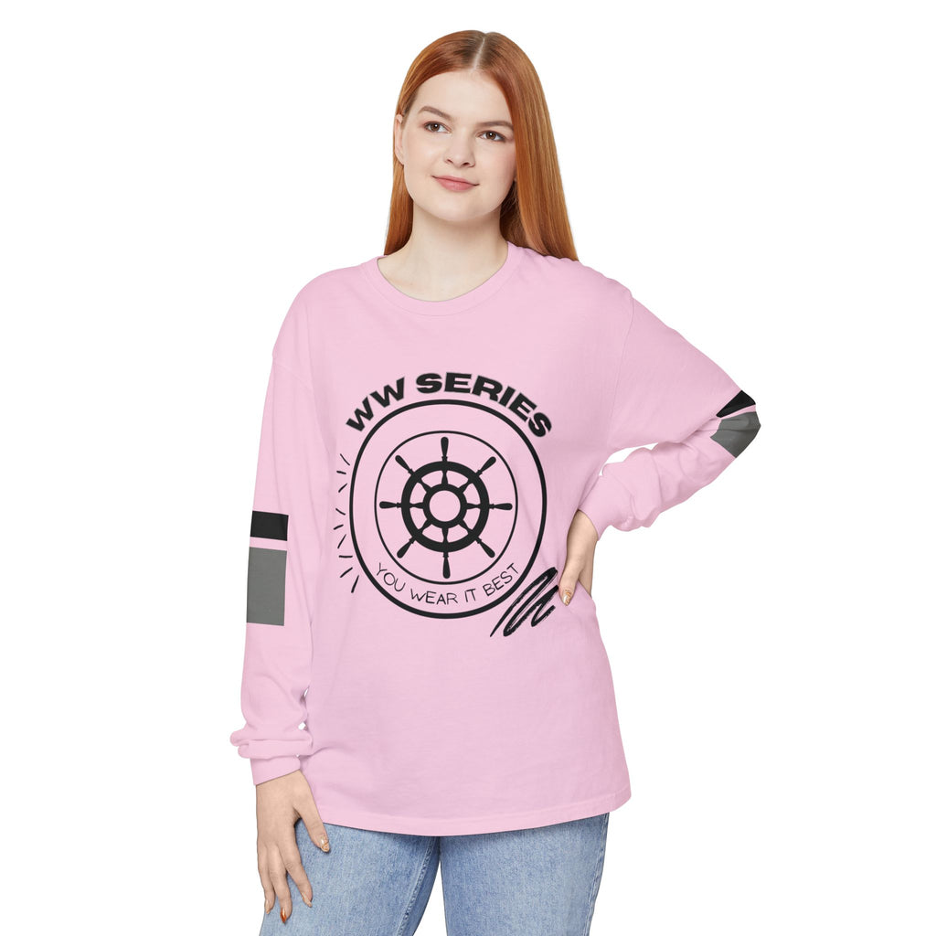 Stylish Unisex Long Sleeve Tee with WW Series Design, Casual Wear, Gift for Him/Her, Great for Parties, Summer Festivities