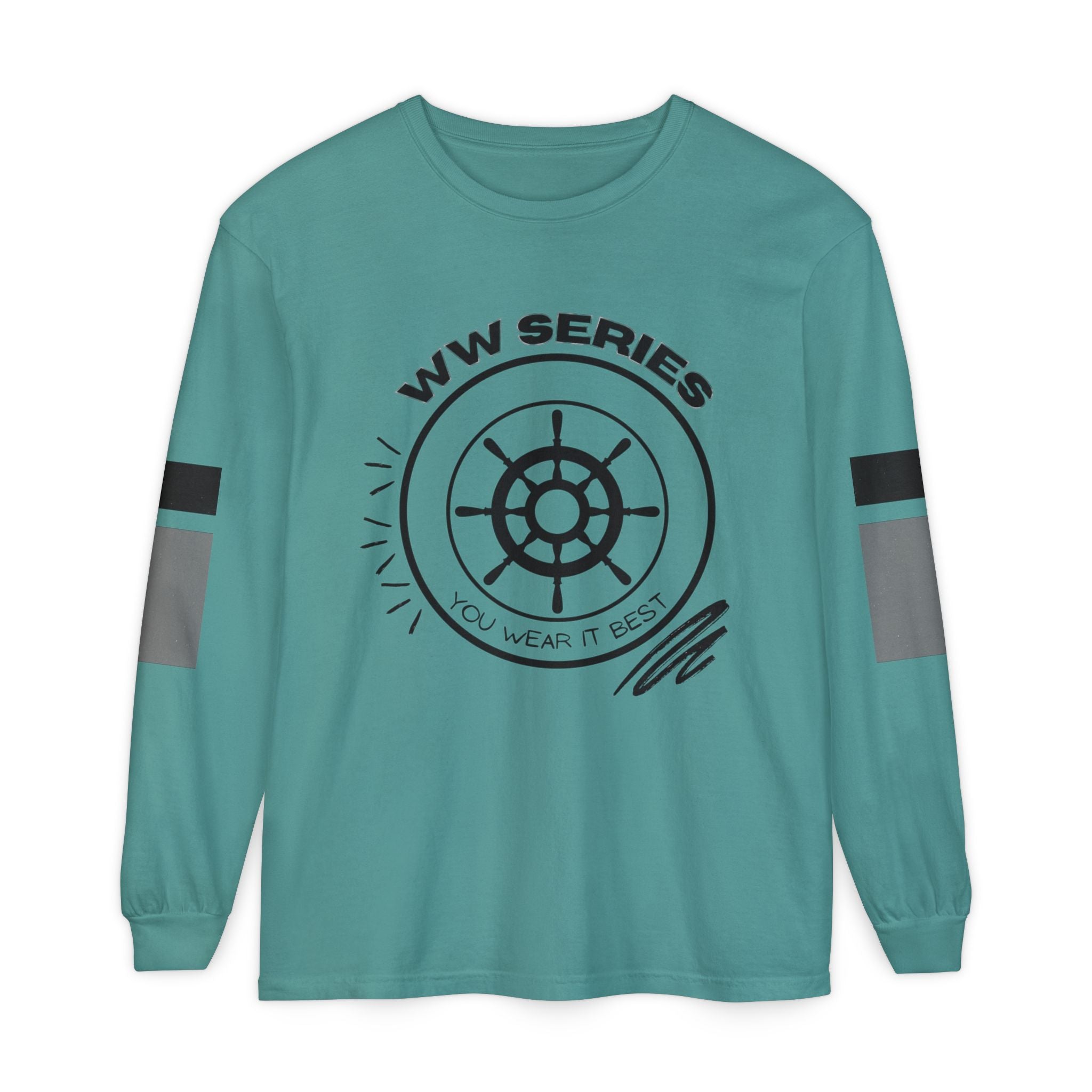 Stylish Unisex Long Sleeve Tee with WW Series Design, Casual Wear, Gift for Him/Her, Great for Parties, Summer Festivities