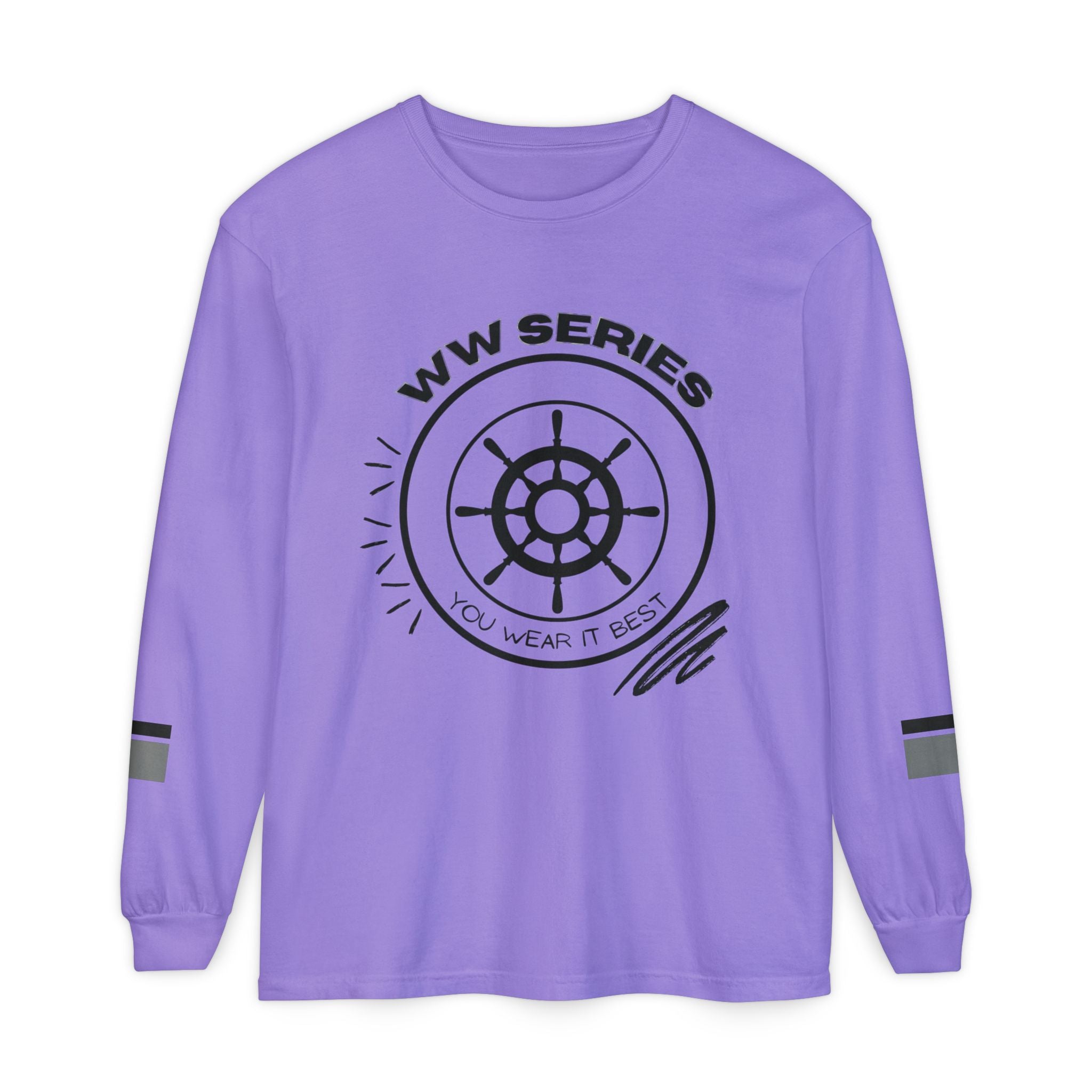 Stylish Unisex Long Sleeve Tee with WW Series Design, Casual Wear, Gift for Him/Her, Great for Parties, Summer Festivities