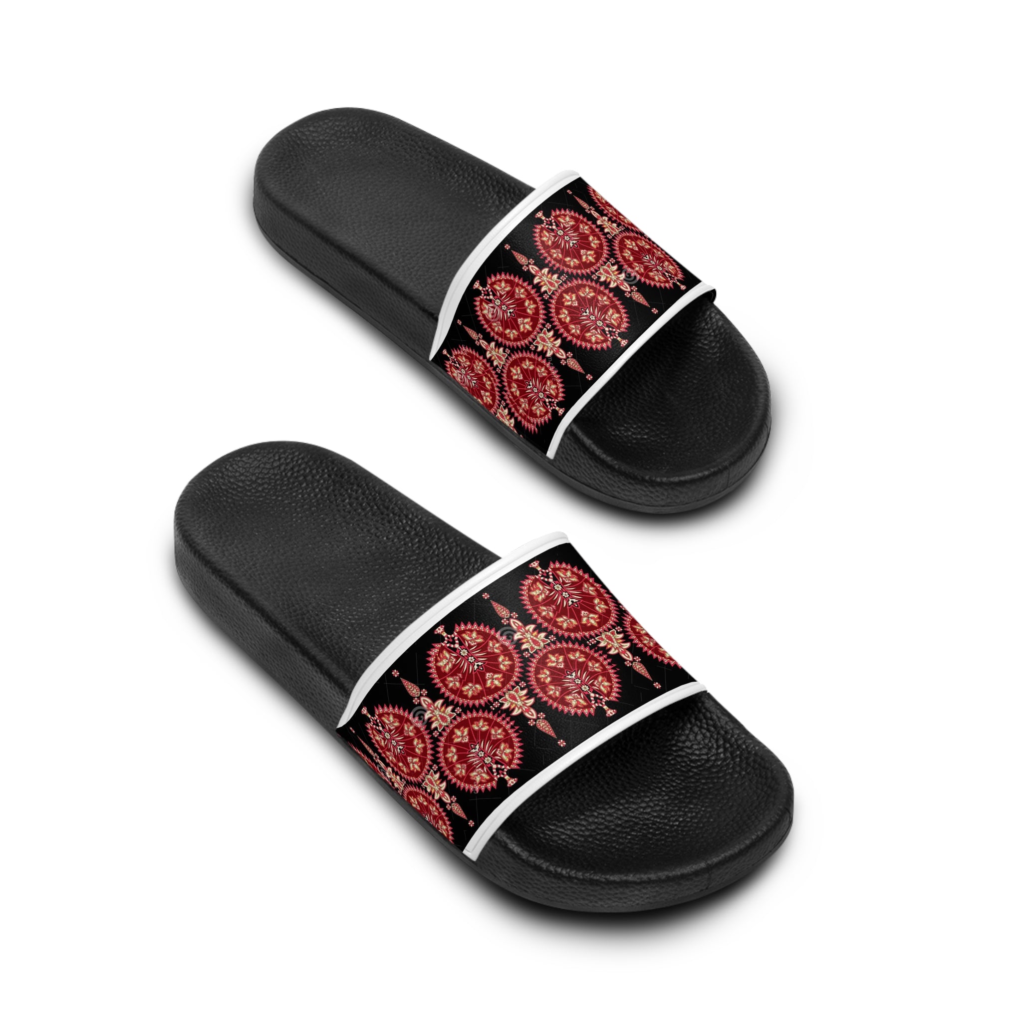 Bohemian Floral Women's Slide Sandals, Slip-On Shoes, Summer Footwear, Festival Sandals, Beach Shoes, Casual Wear