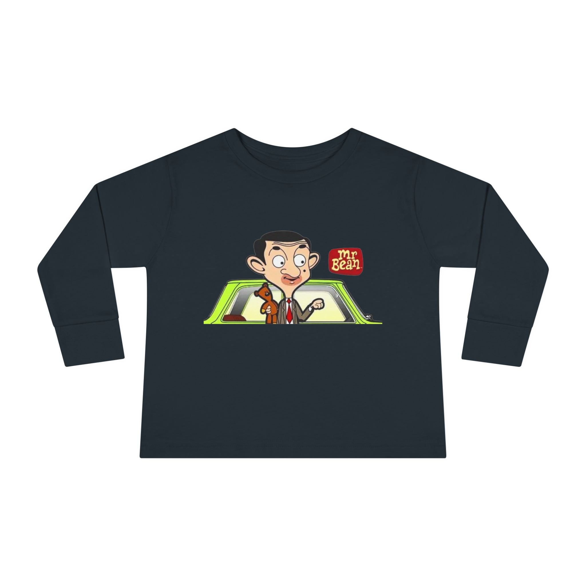 Toddler Long Sleeve Tee — Cute Cartoon Driver Graphic