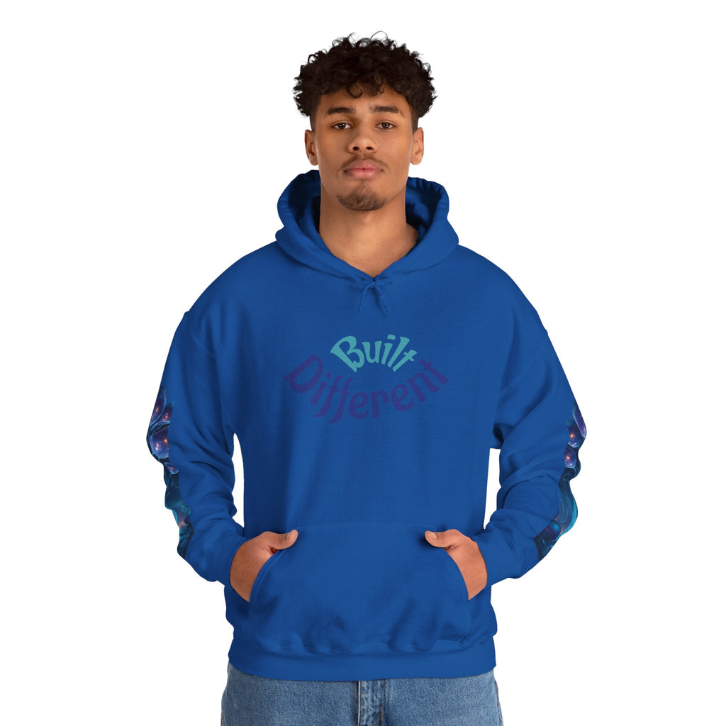 Unisex Heavy Blend Hooded Sweatshirt - Built Different, Cozy Hoodie, Trendy Sweatshirt, Gift for Him/Her, Casual Lounge Wear, Streetwear