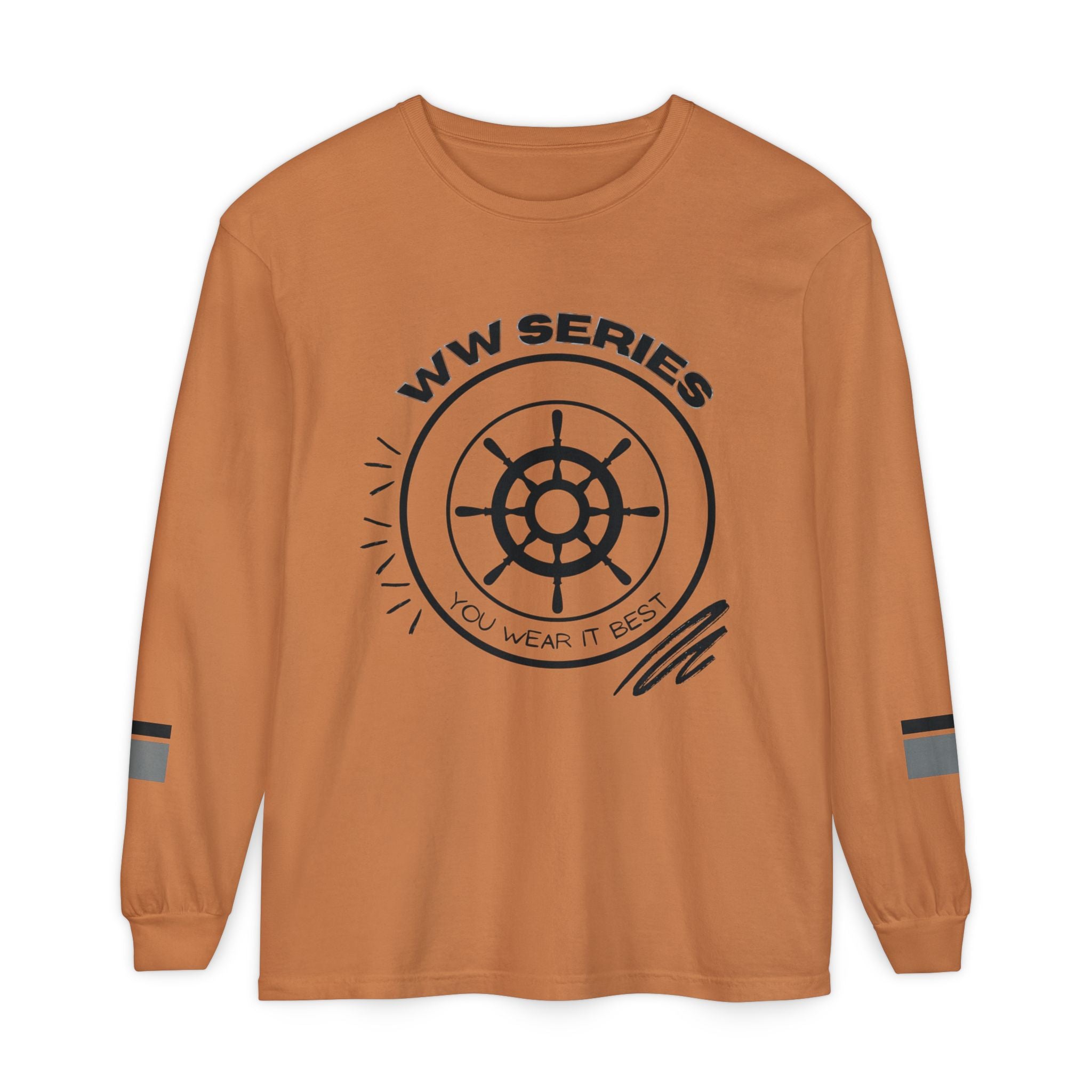 Stylish Unisex Long Sleeve Tee with WW Series Design, Casual Wear, Gift for Him/Her, Great for Parties, Summer Festivities