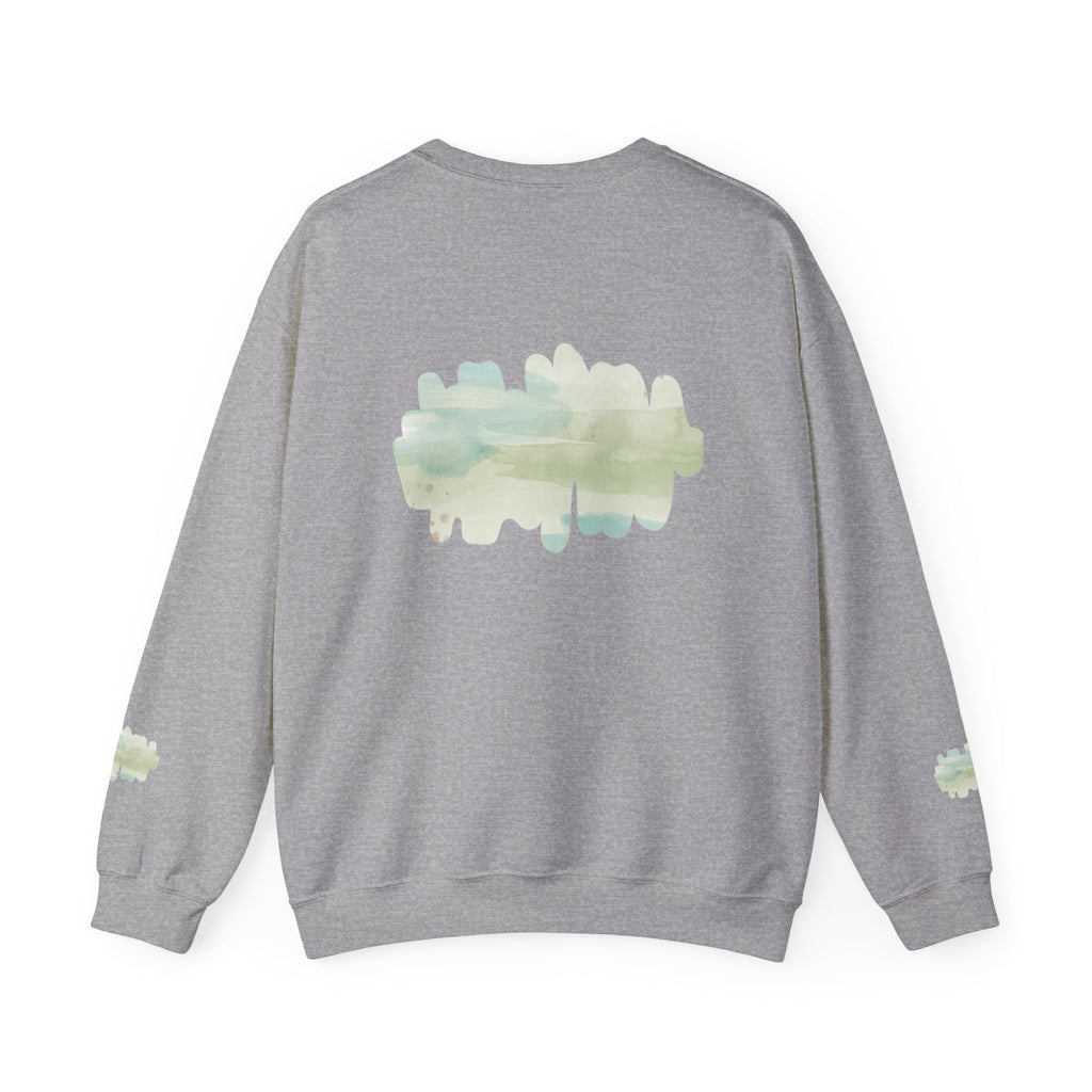 Chic Watercolor Crewneck Sweatshirt - Cozy Fashion, Unisex Design