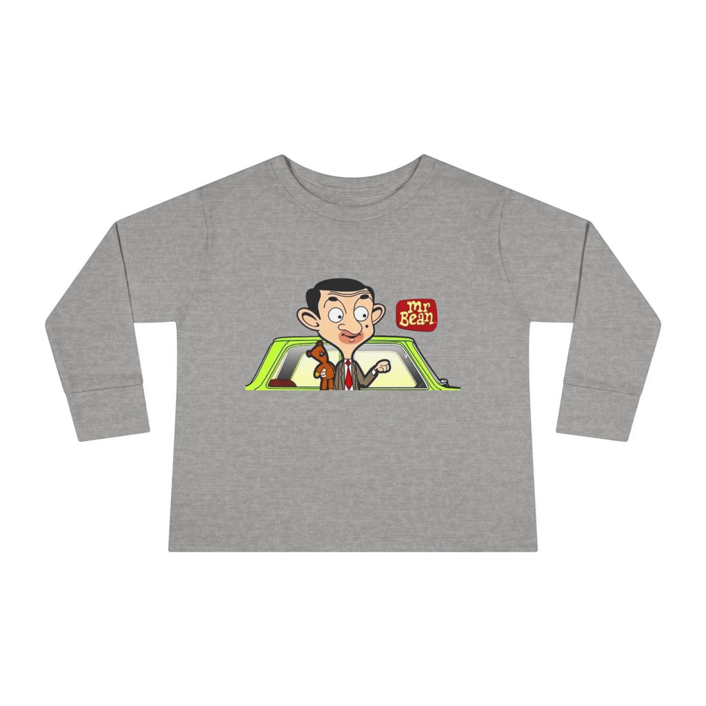 Toddler Long Sleeve Tee — Cute Cartoon Driver Graphic