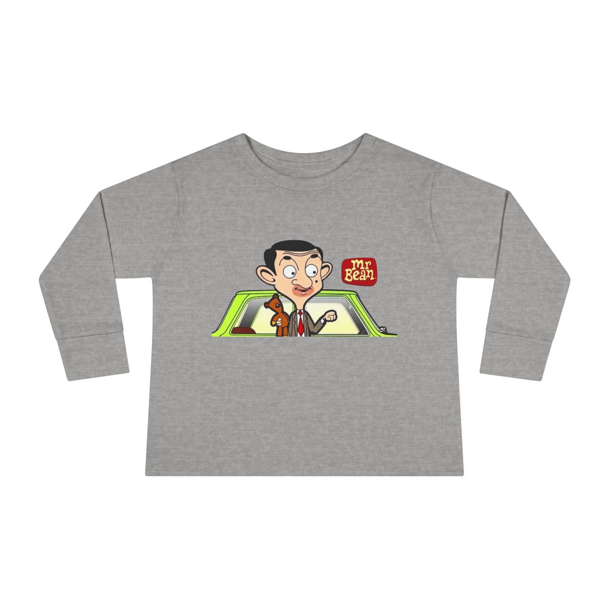 Toddler Long Sleeve Tee — Cute Cartoon Driver Graphic