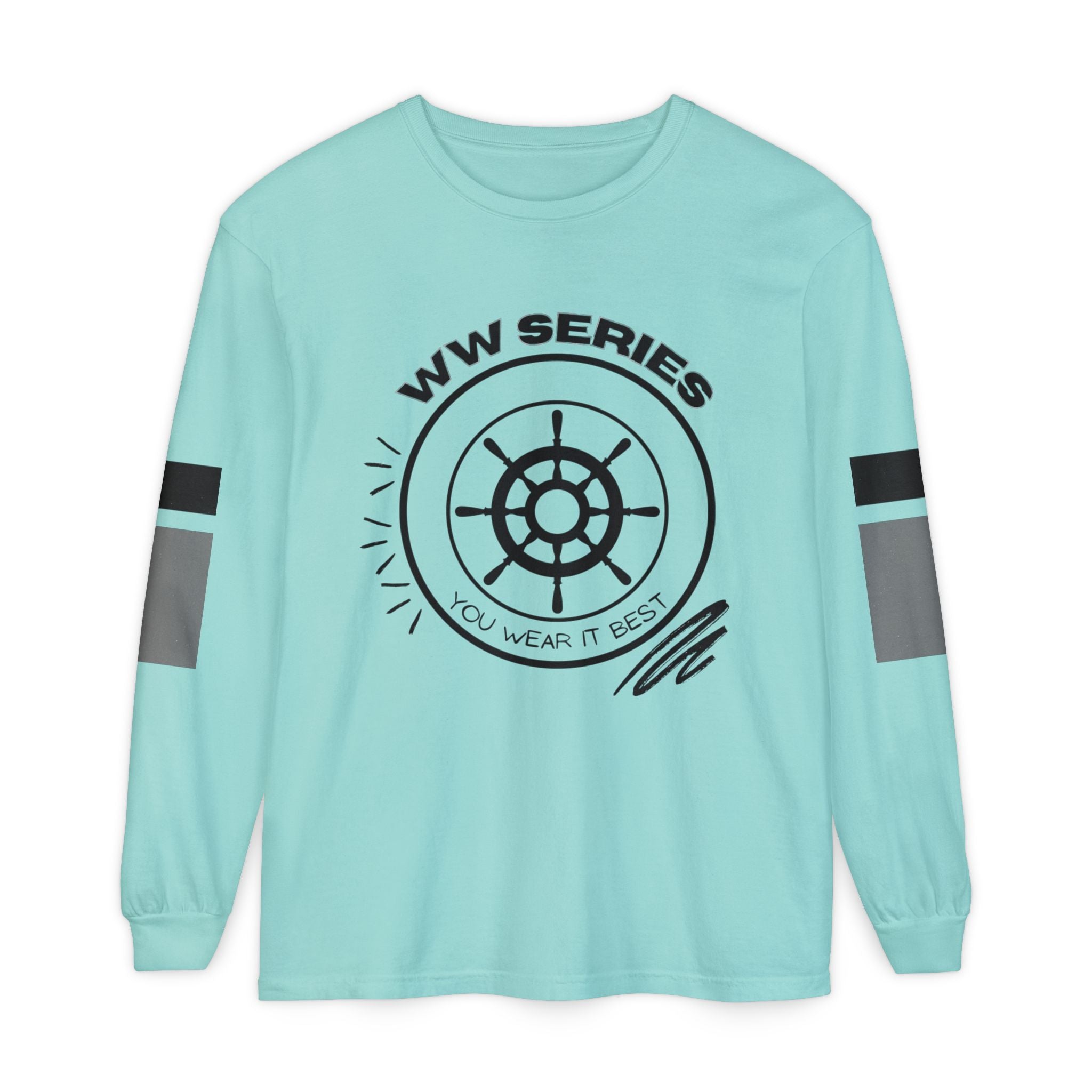 Stylish Unisex Long Sleeve Tee with WW Series Design, Casual Wear, Gift for Him/Her, Great for Parties, Summer Festivities