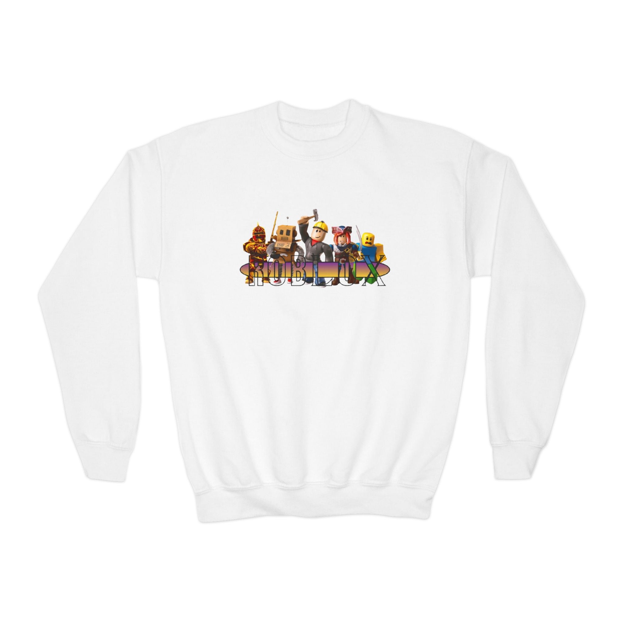 Youth Crewneck Sweatshirt - Fun Cartoon Characters Design