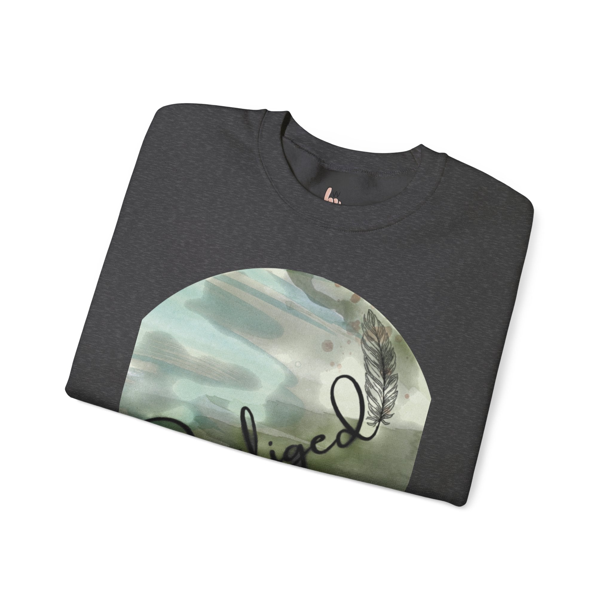 Chic Watercolor Crewneck Sweatshirt - Cozy Fashion, Unisex Design