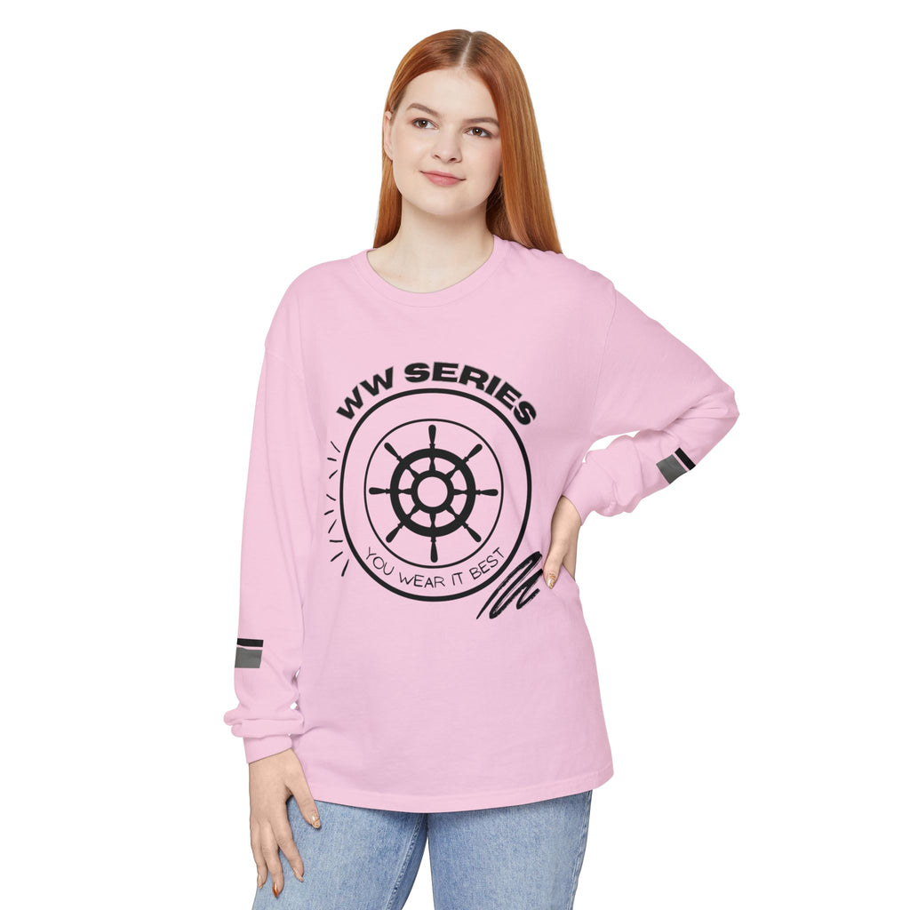 Stylish Unisex Long Sleeve Tee with WW Series Design, Casual Wear, Gift for Him/Her, Great for Parties, Summer Festivities