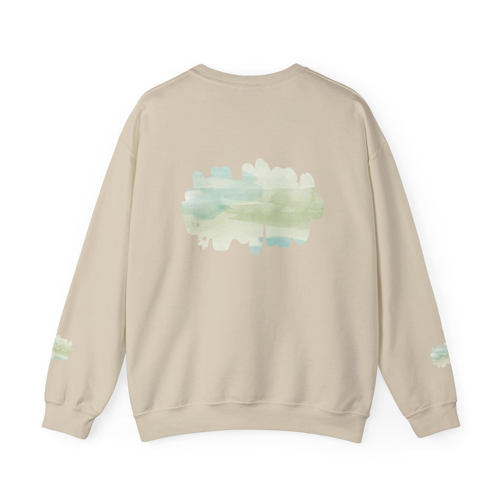 Chic Watercolor Crewneck Sweatshirt - Cozy Fashion, Unisex Design