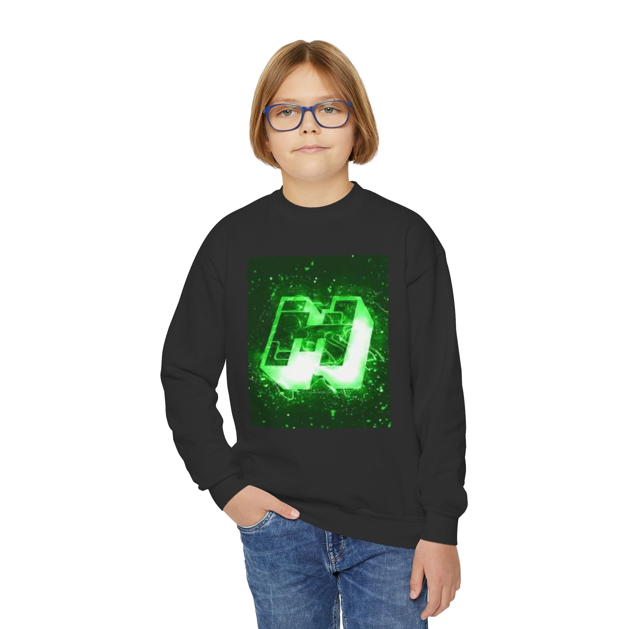 Glow-in-the-Dark Youth Crewneck Sweatshirt