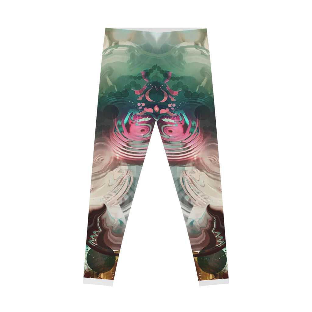 Vibrant Stretchy Leggings, Colorful Activewear, Fitness Fashion, Workout Leggings, Artistic Gym Wear, Casual Style