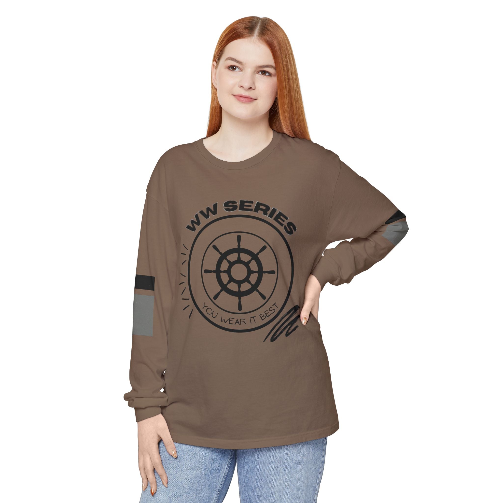 Stylish Unisex Long Sleeve Tee with WW Series Design, Casual Wear, Gift for Him/Her, Great for Parties, Summer Festivities