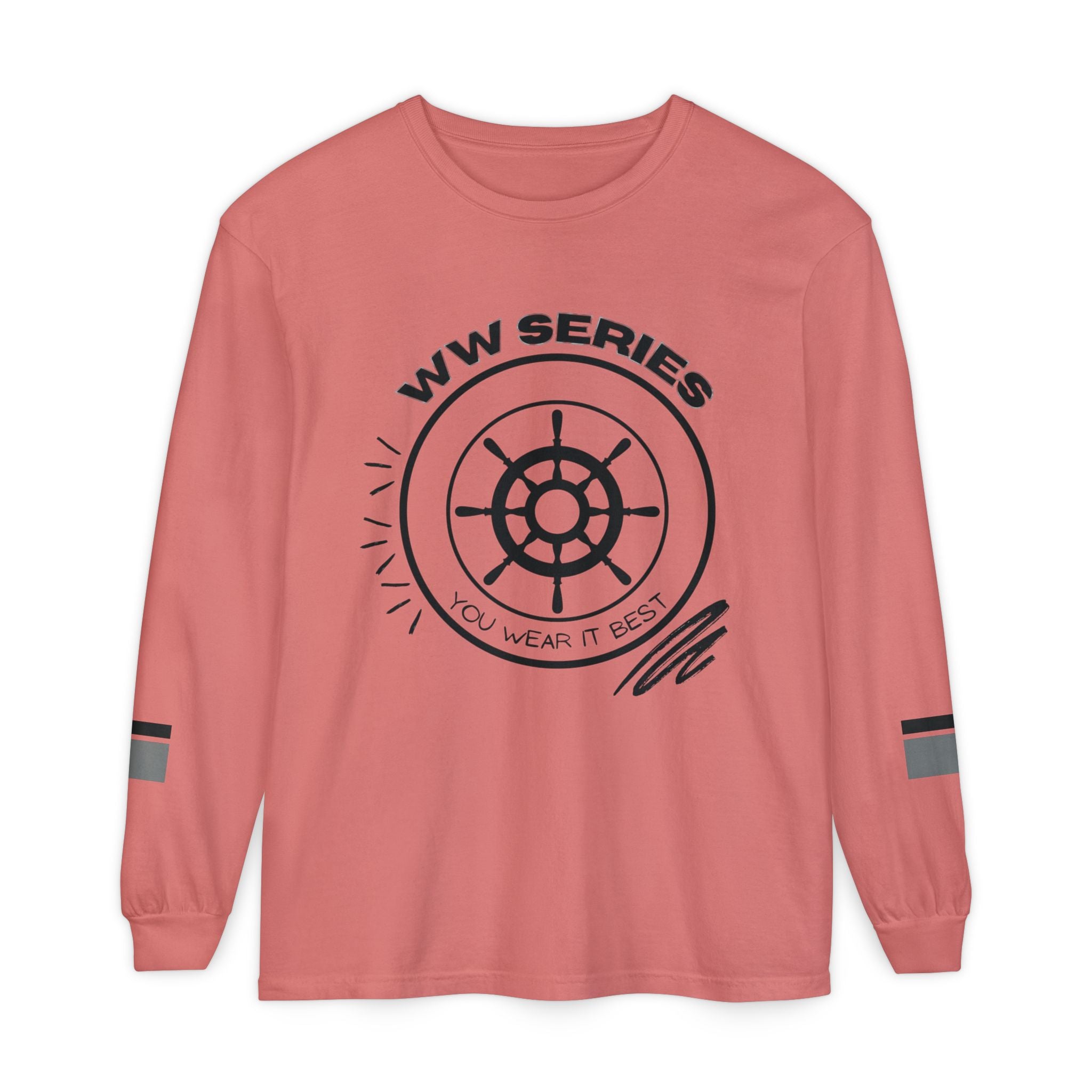 Stylish Unisex Long Sleeve Tee with WW Series Design, Casual Wear, Gift for Him/Her, Great for Parties, Summer Festivities