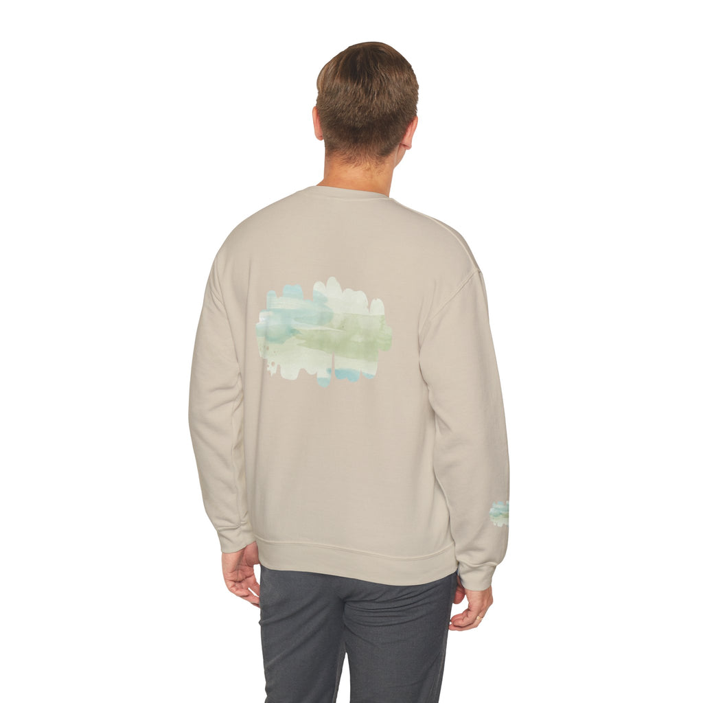Chic Watercolor Crewneck Sweatshirt - Cozy Fashion, Unisex Design