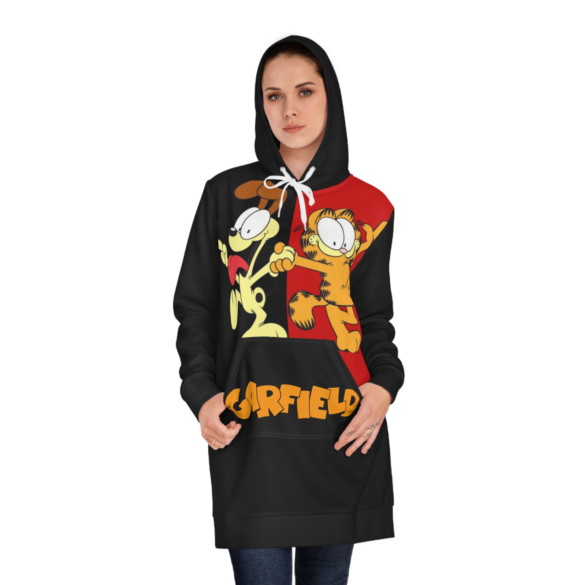 Garfield Women's Hoodie Dress - Fun & Cozy Design for Cat Lovers