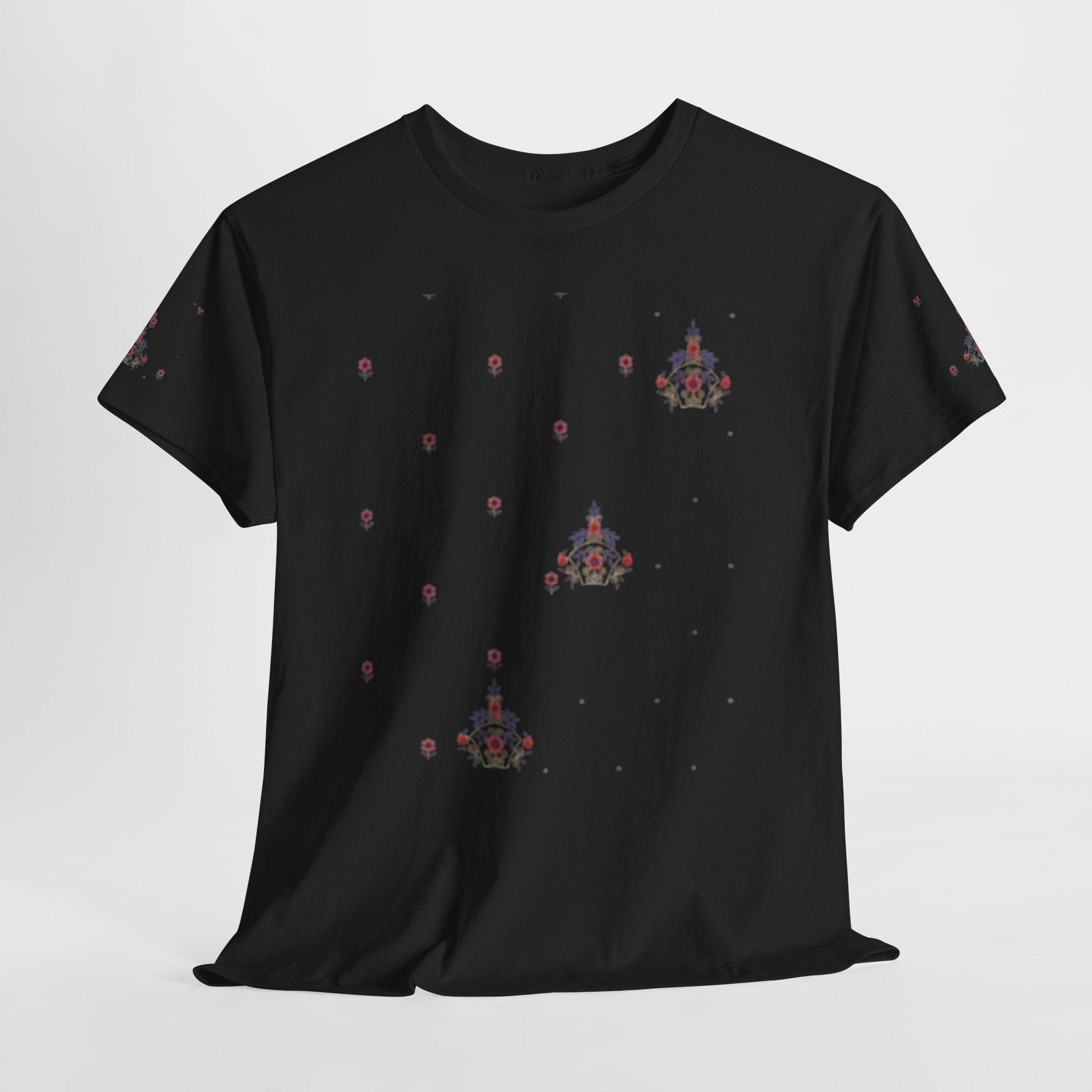 Space Invader Floral Tee — Retro Pixel Shooter Graphic T‑Shirt